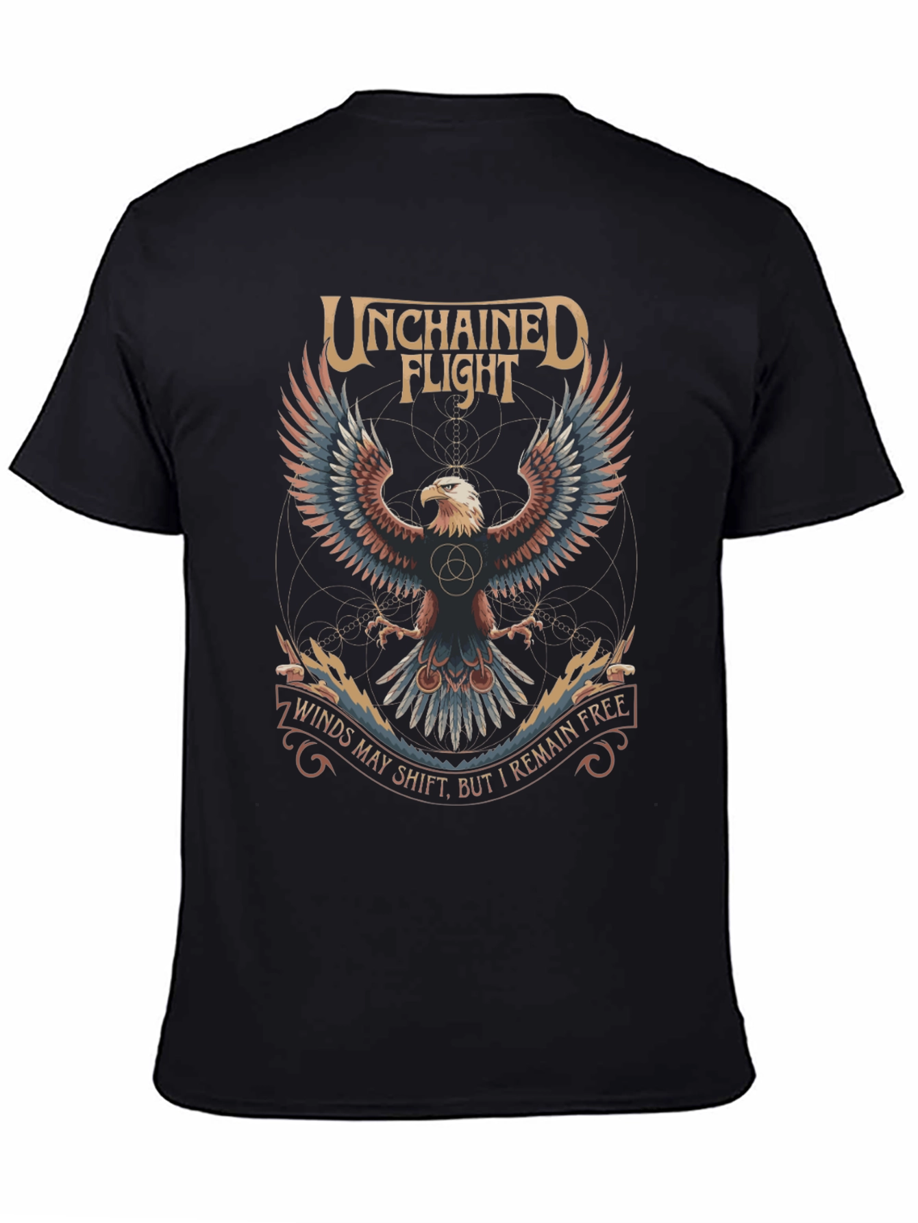 Unchained Flight Eagle Graphic Tee - Black