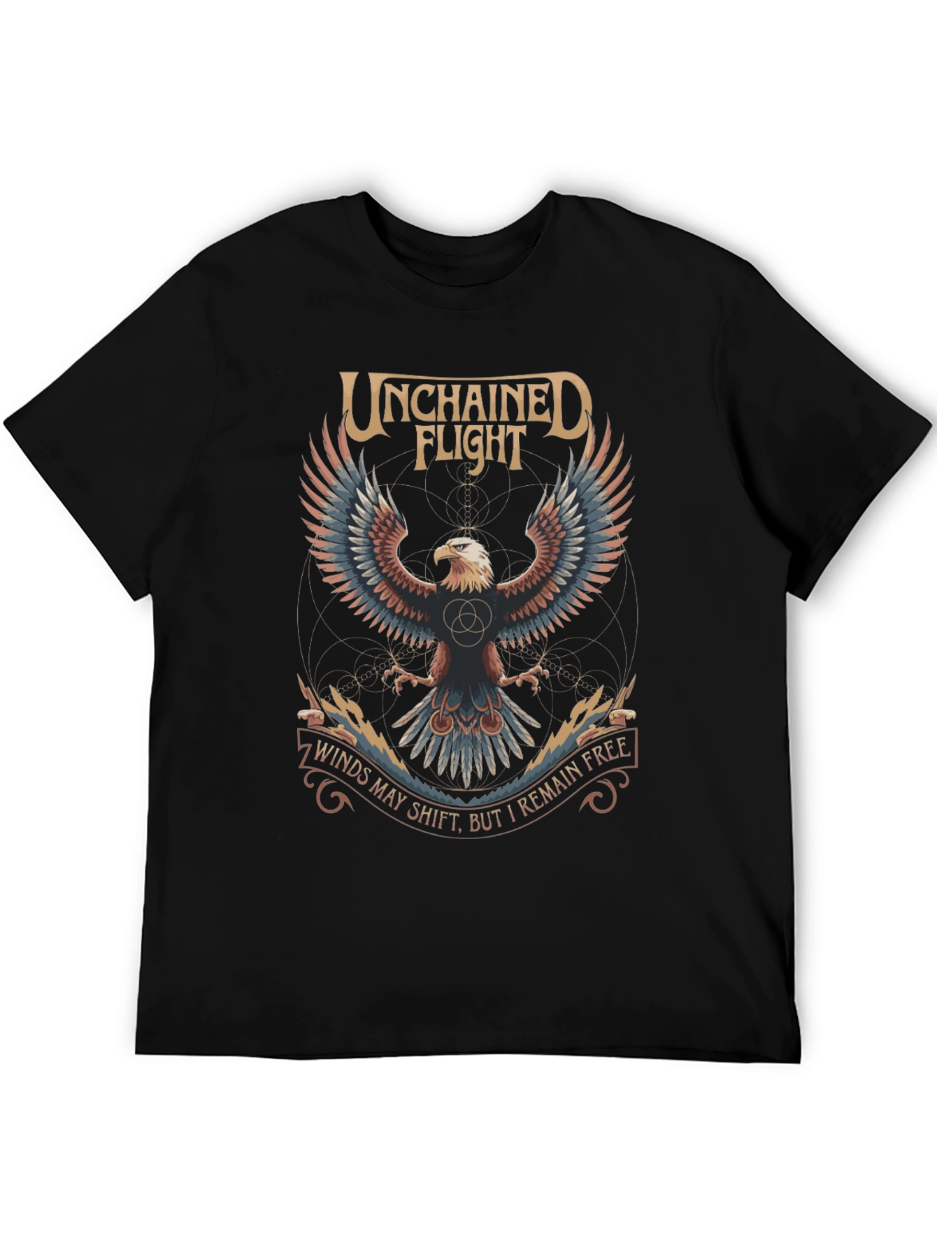 Unchained Flight Eagle Graphic Tee - Black