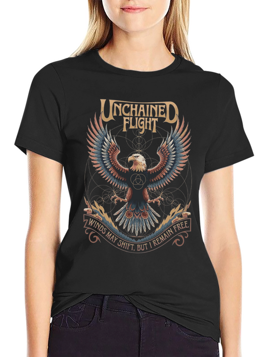 Unchained Flight Eagle Graphic Tee - Black