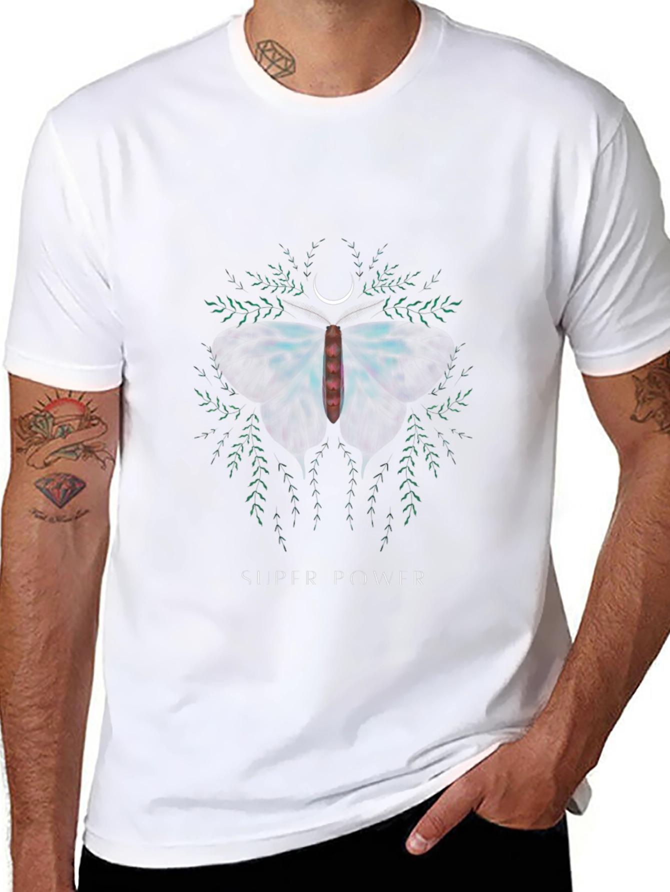 Super Power Moth Graphic Tee