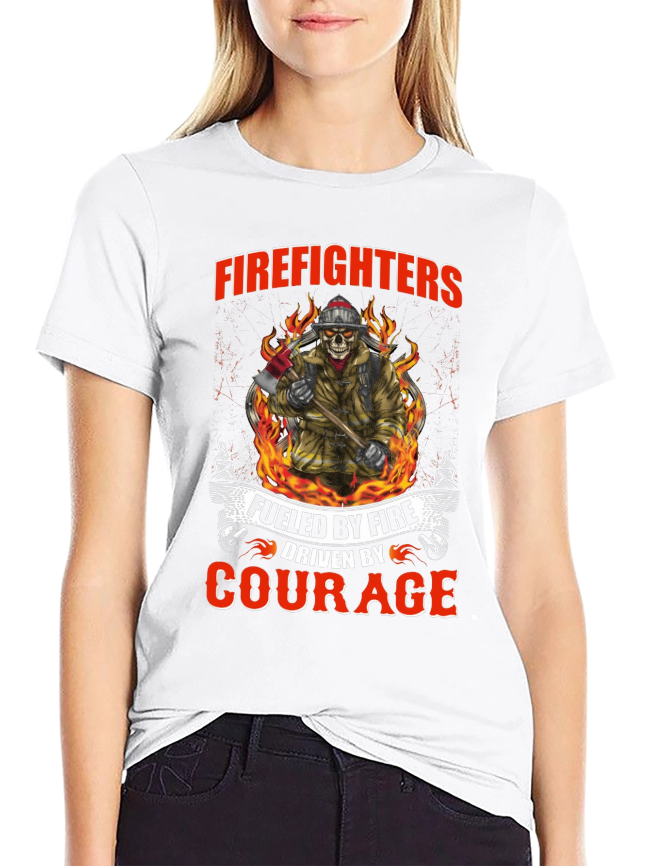 Firefighters Fueled by Fire Courage T-Shirt