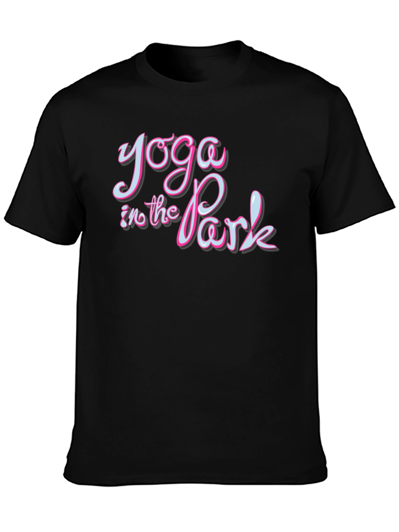 Yoga in the Park Black Graphic T-Shirt