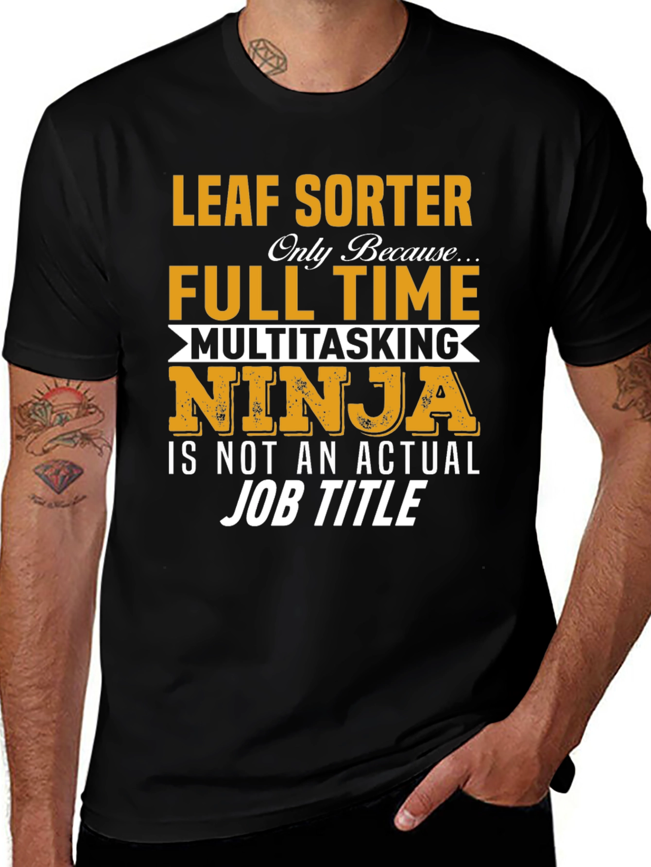 Leaf Sorter Full Time Ninja T-Shirt