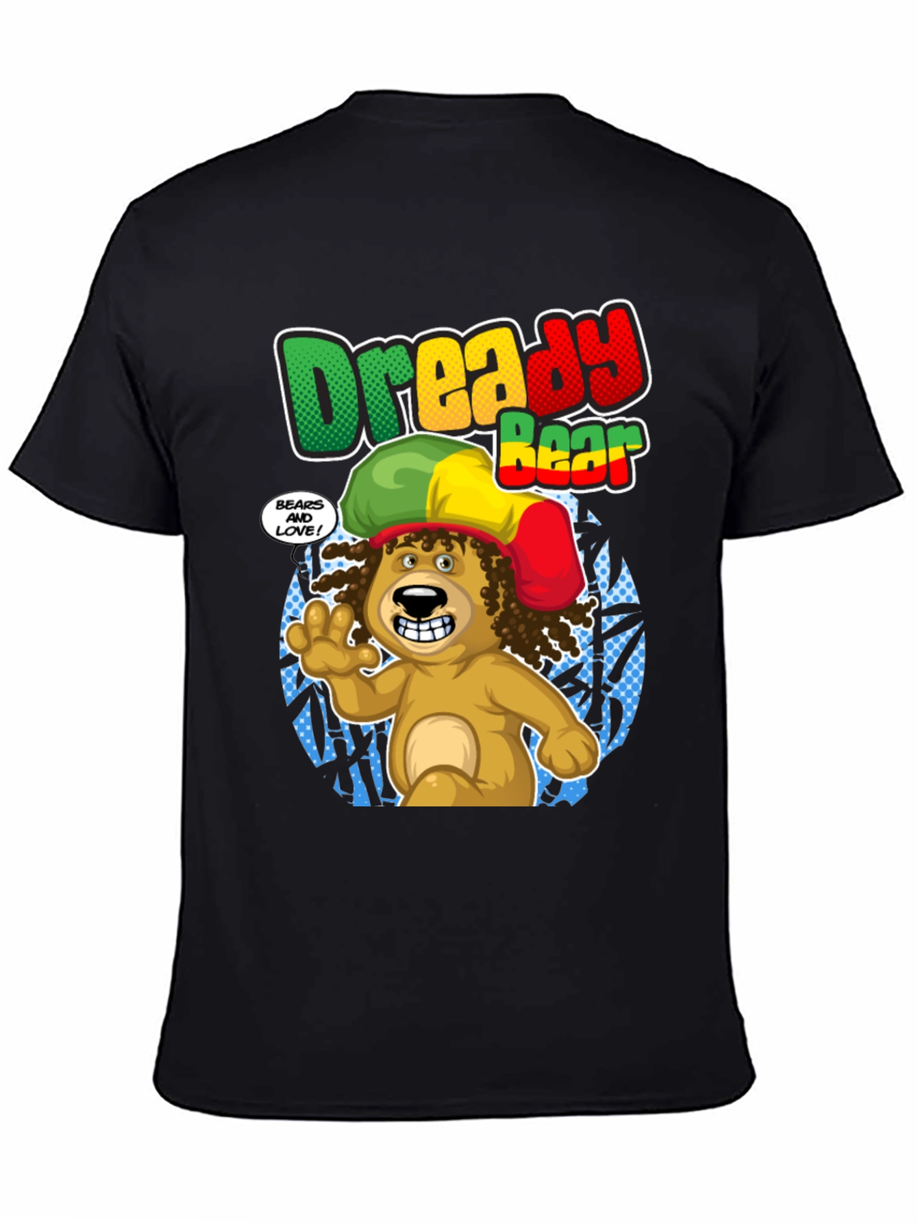 Dready Bear T-Shirt - Rastafarian Style