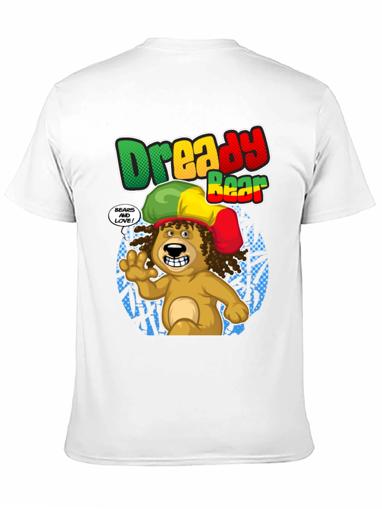 Dready Bear T-Shirt - Rastafarian Style