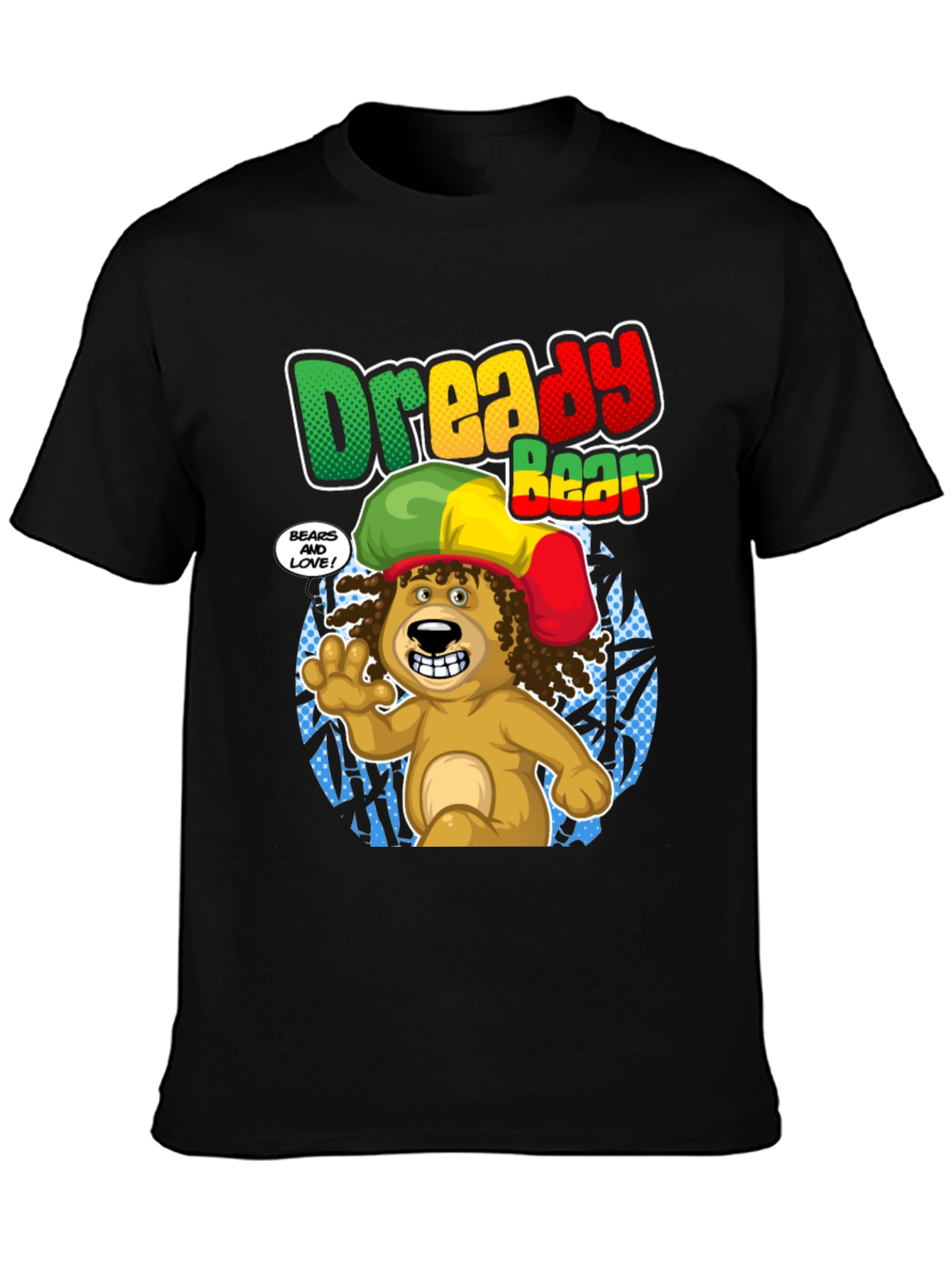 Dready Bear T-Shirt - Rastafarian Style