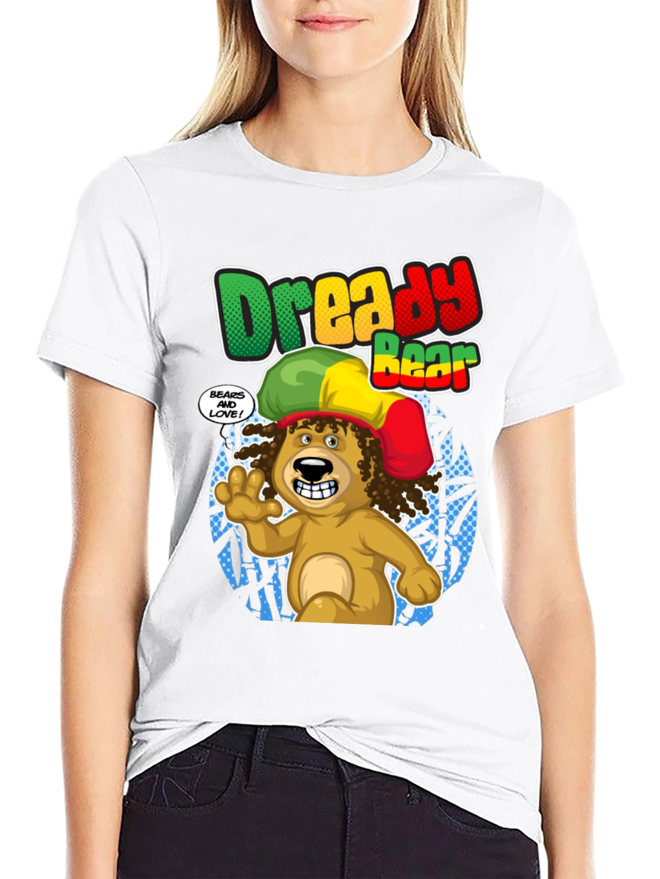 Dready Bear T-Shirt - Rastafarian Style