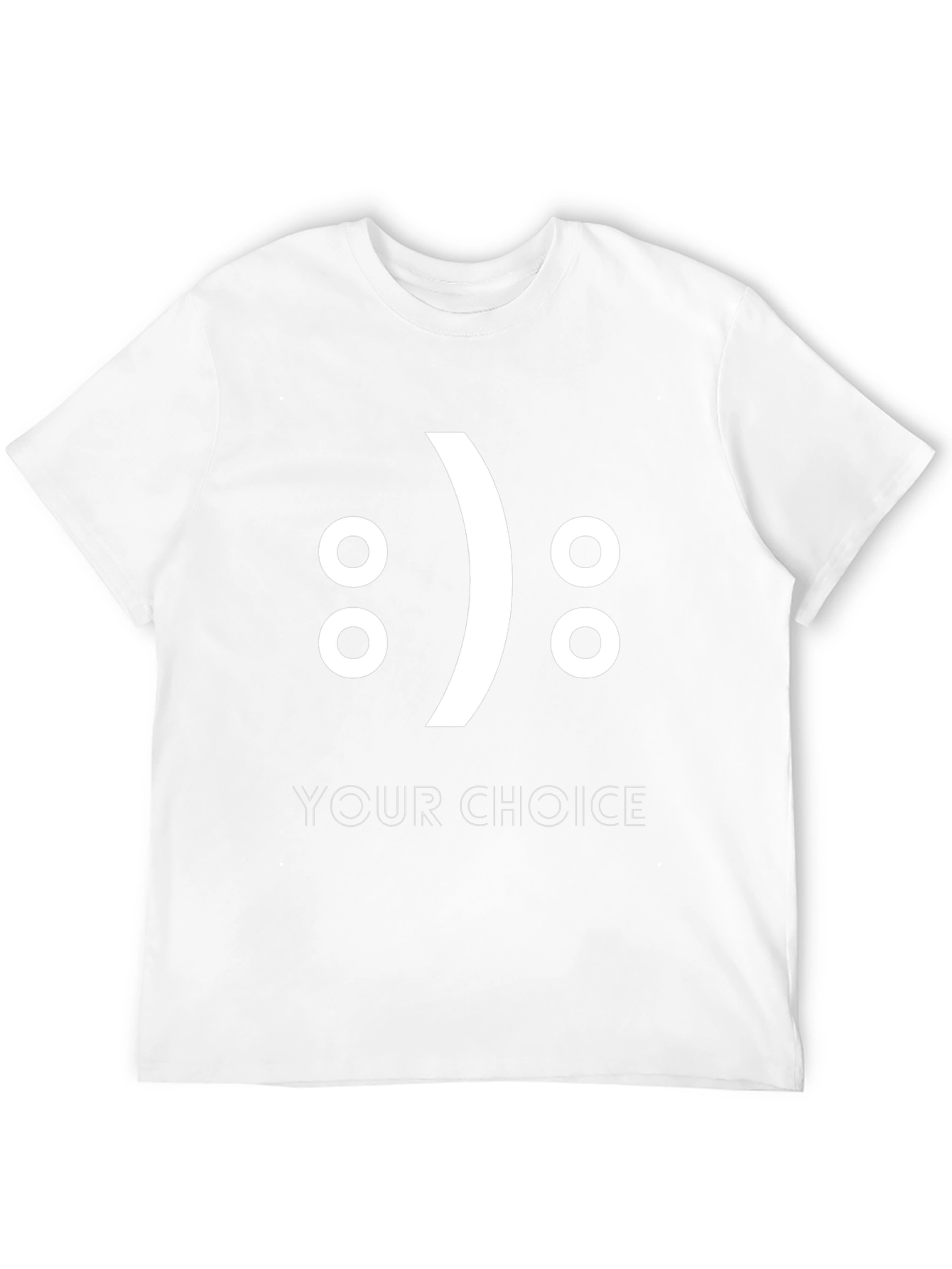 Your Choice Smiley Face Graphic T-Shirt - Black