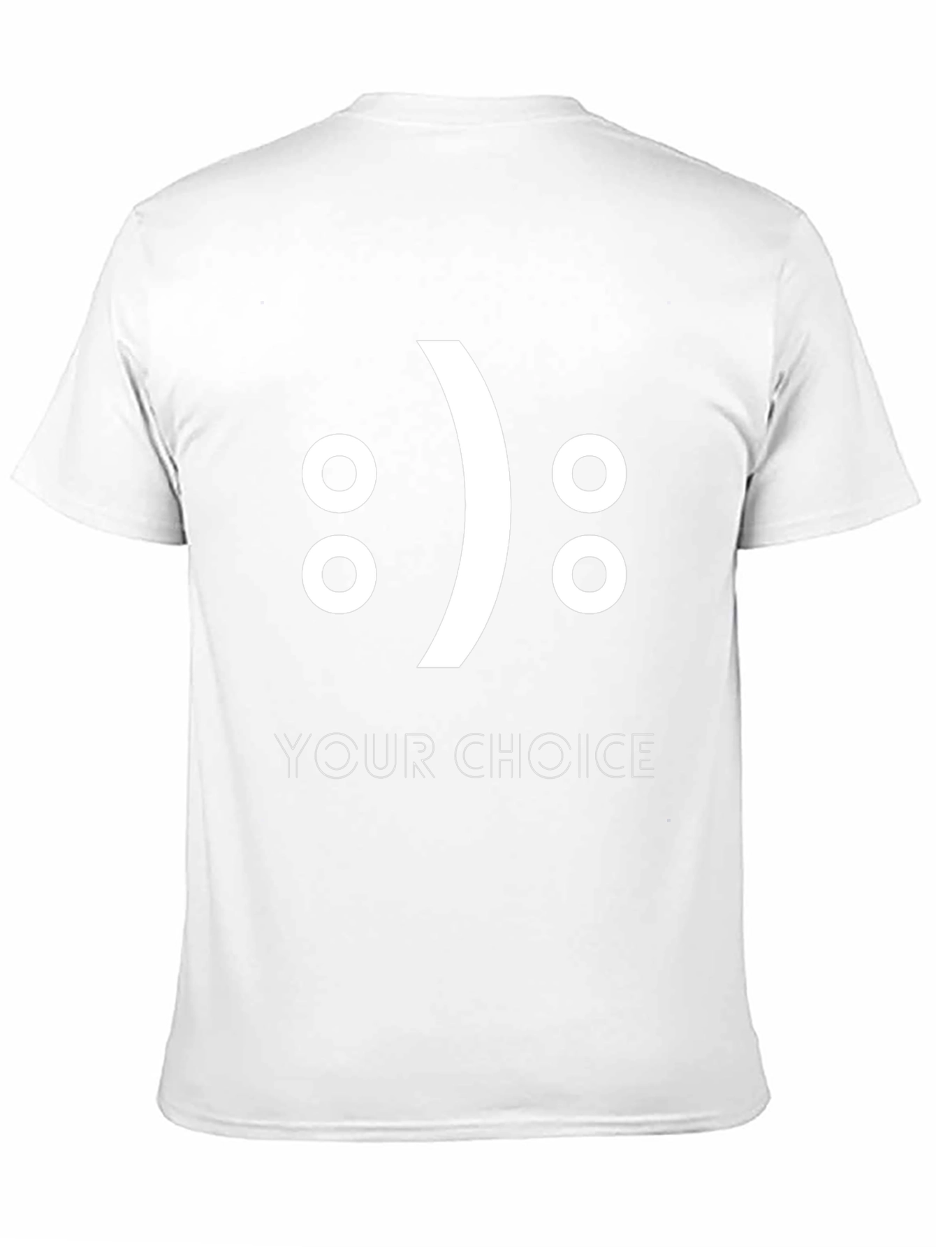 Your Choice Smiley Face Graphic T-Shirt - Black