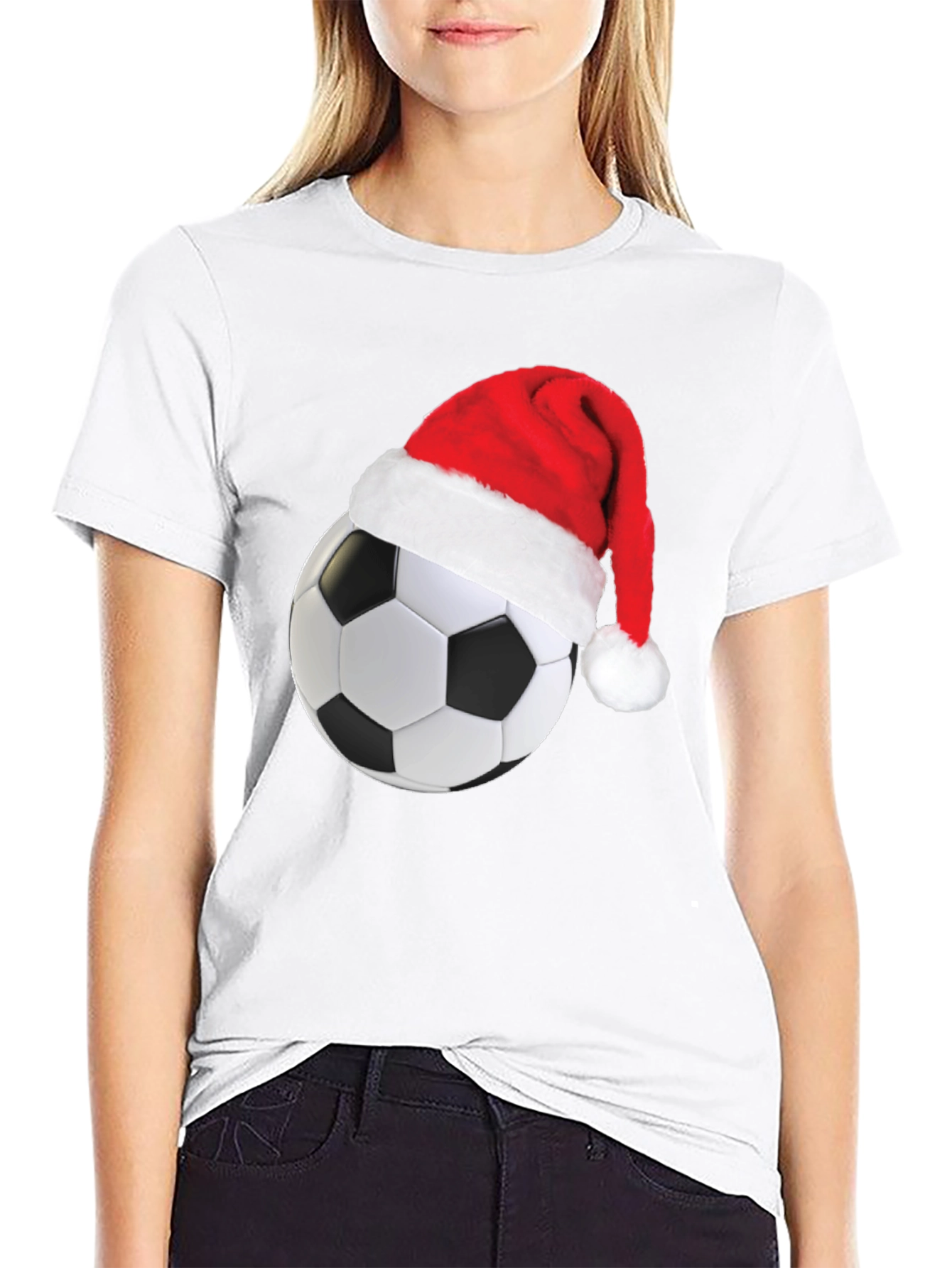 Festive Soccer Ball Christmas T-Shirt
