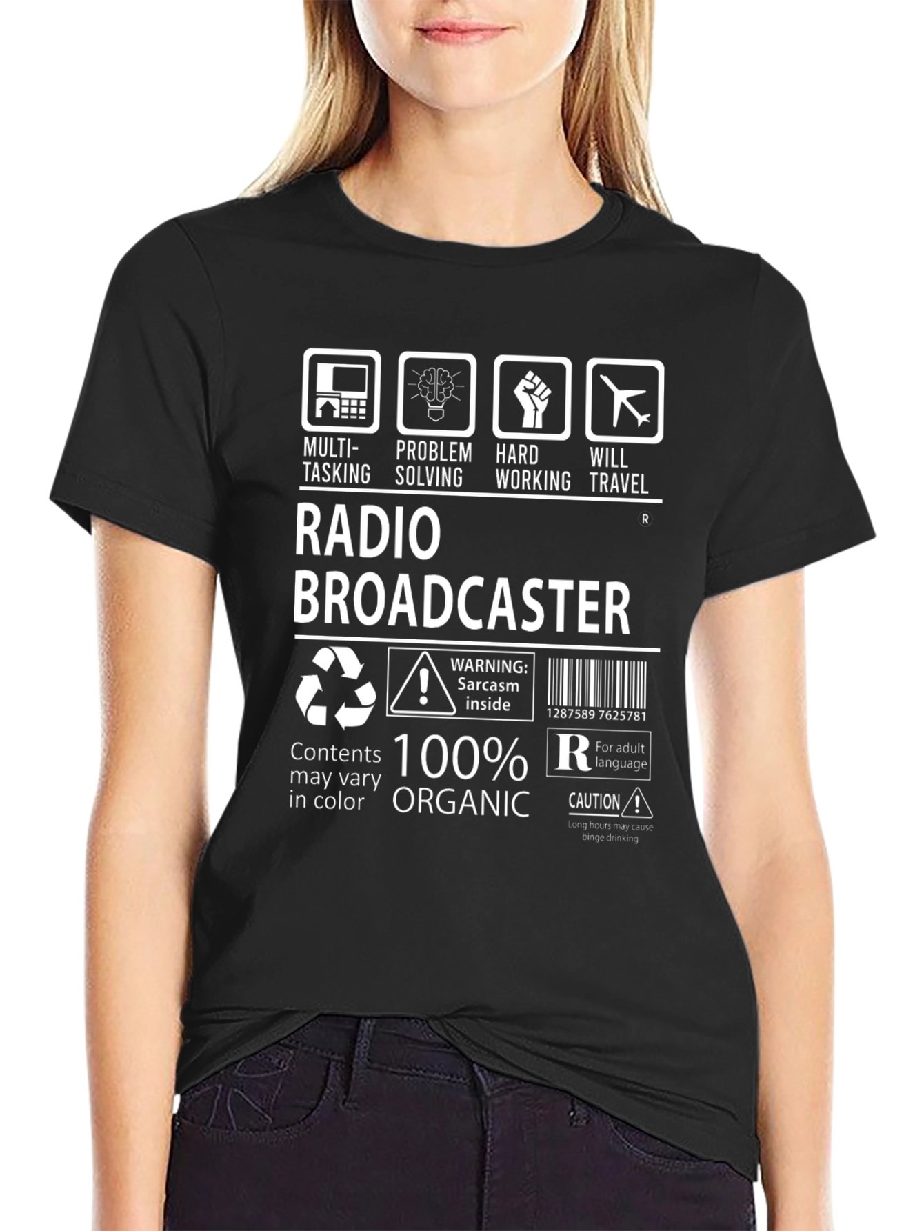 Radio Broadcaster T-Shirt - Multi-Tasking & Organic