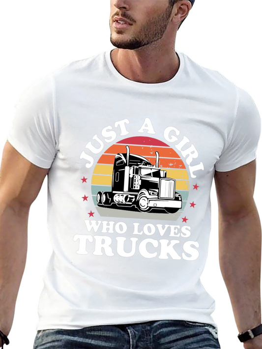 Just A Girl Who Loves Trucks T-Shirt