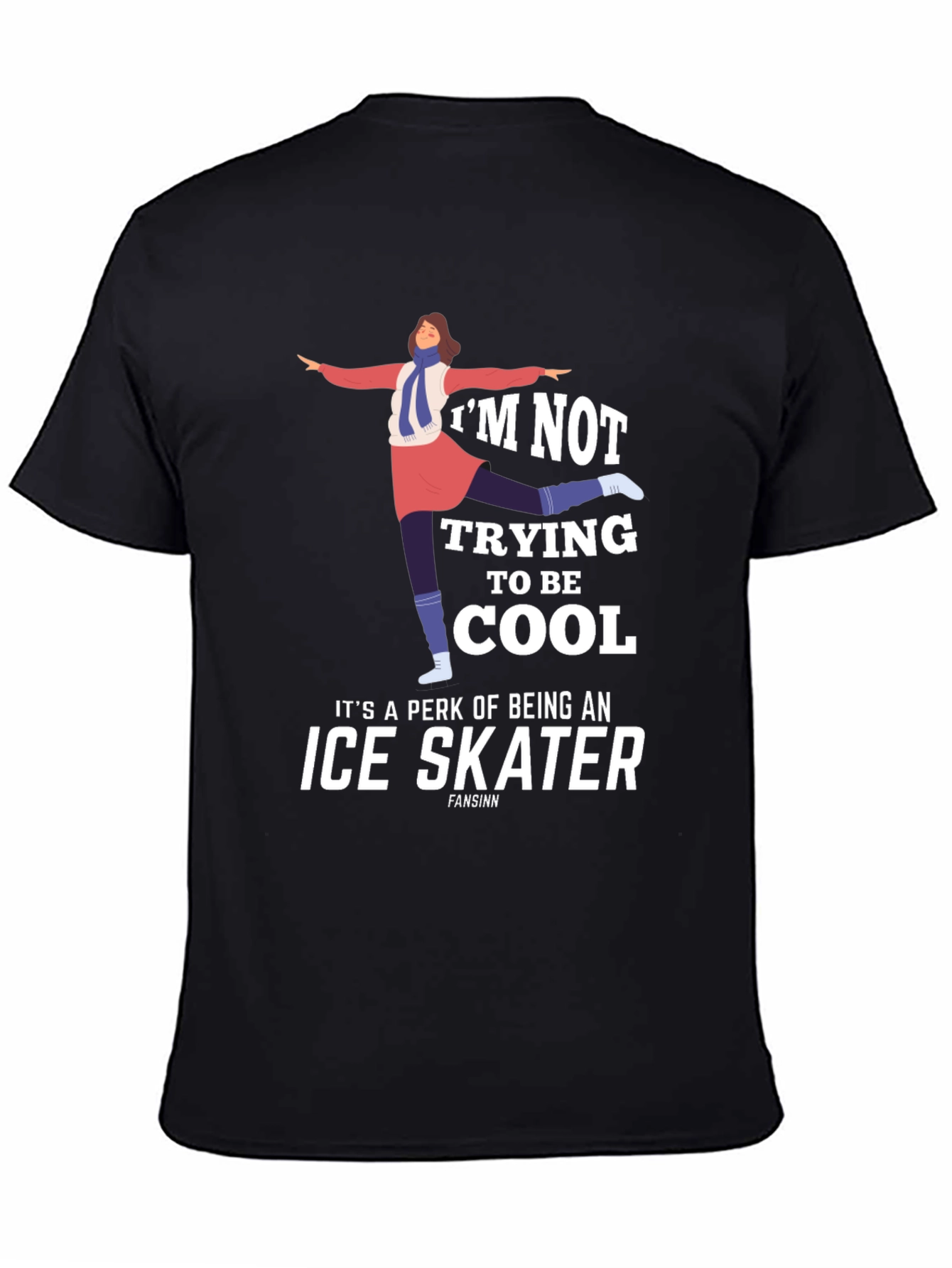 Cool Ice Skater Graphic Tee Shirt