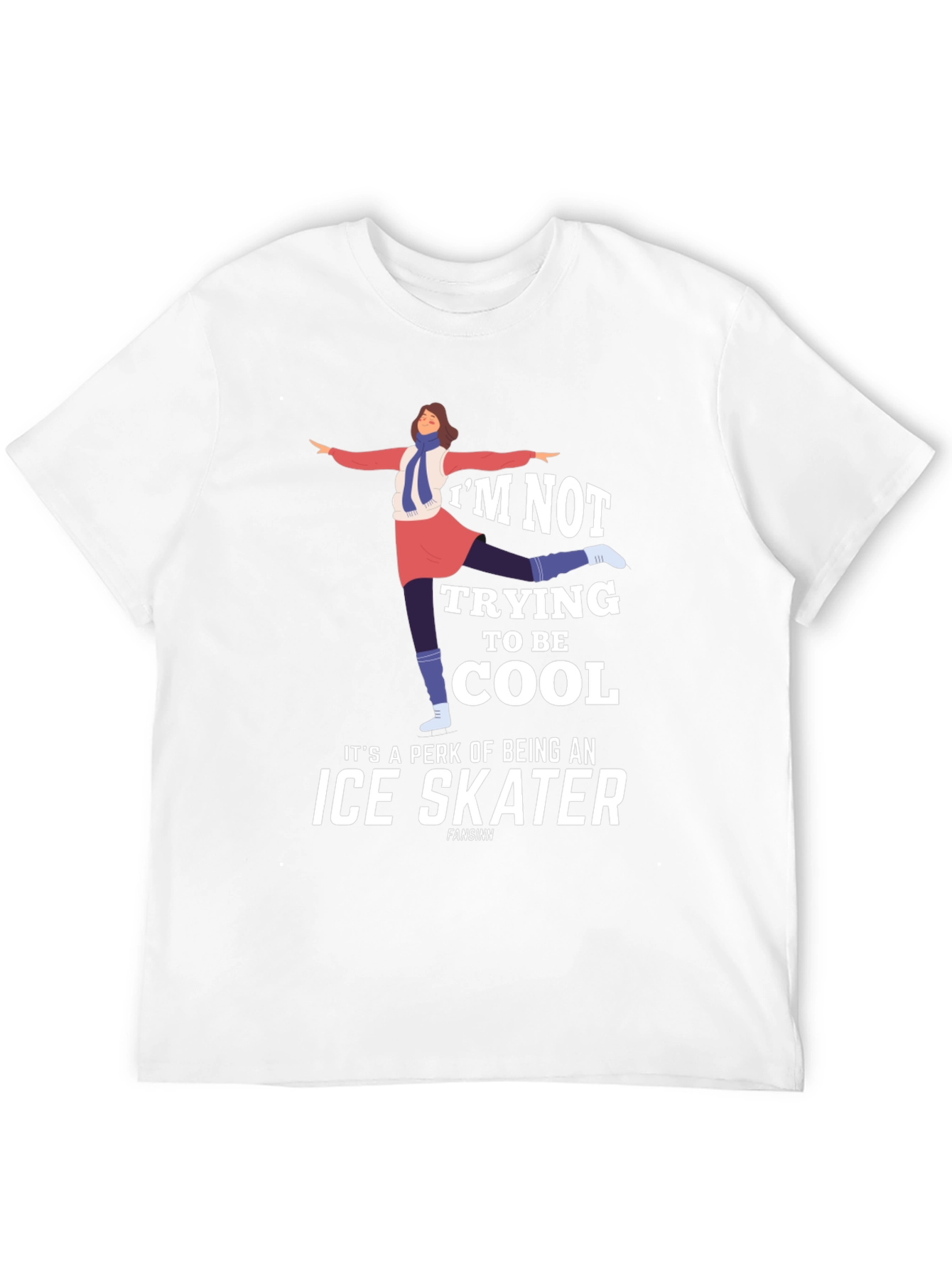 Cool Ice Skater Graphic Tee Shirt