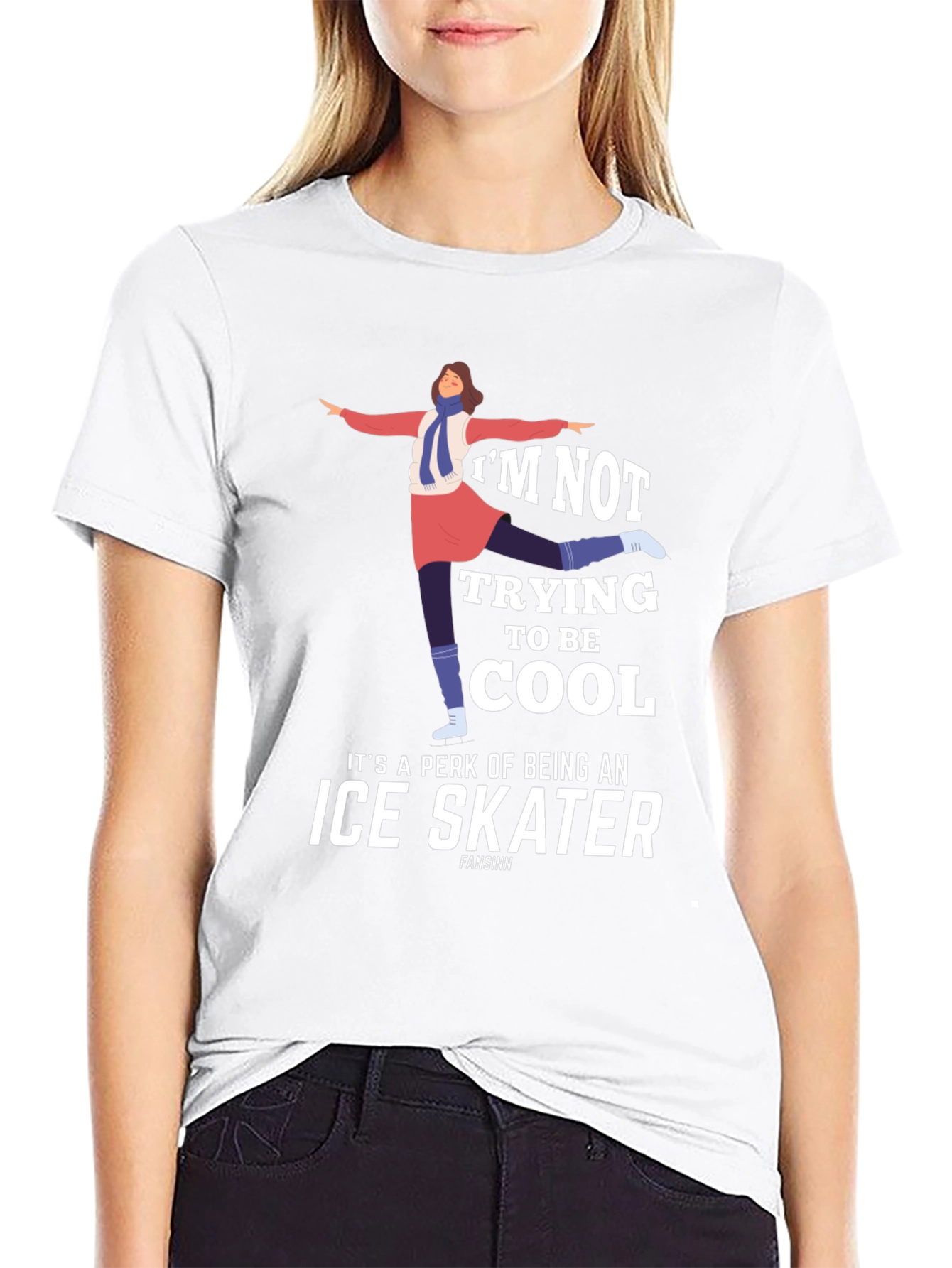 Cool Ice Skater Graphic Tee Shirt