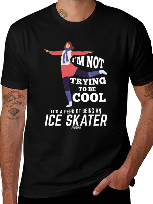 Cool Ice Skater Graphic Tee Shirt