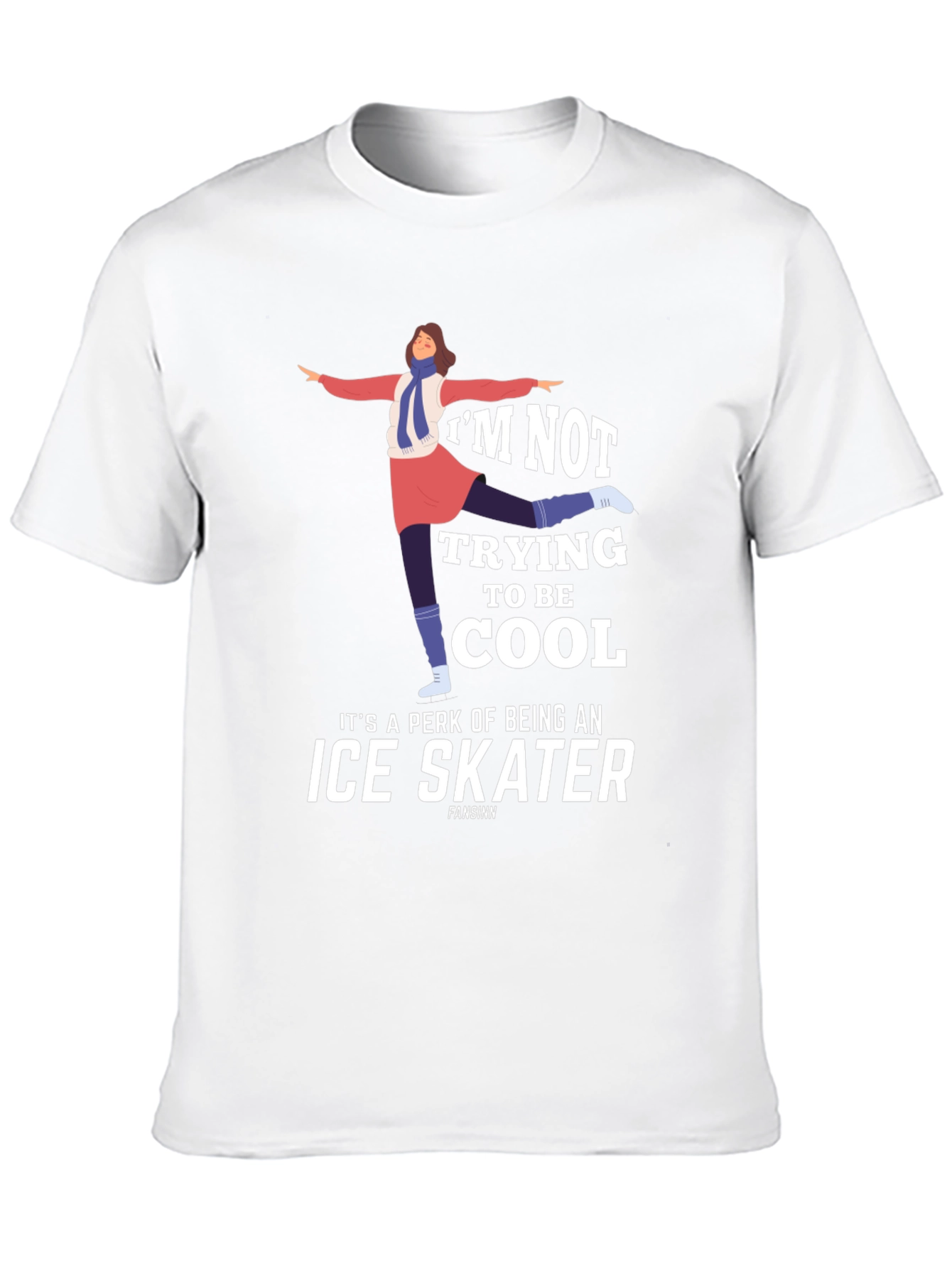 Cool Ice Skater Graphic Tee Shirt