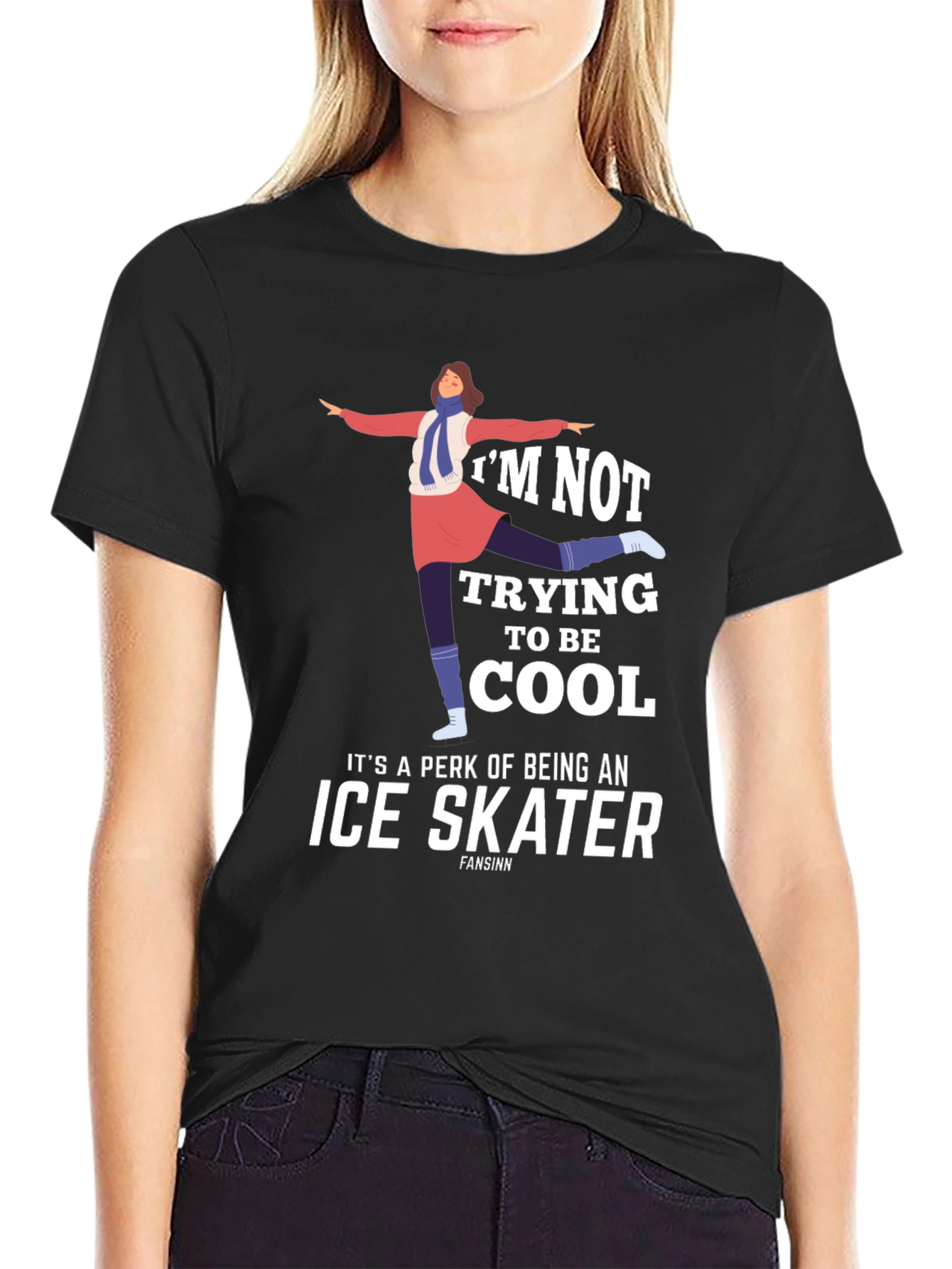 Cool Ice Skater Graphic Tee Shirt