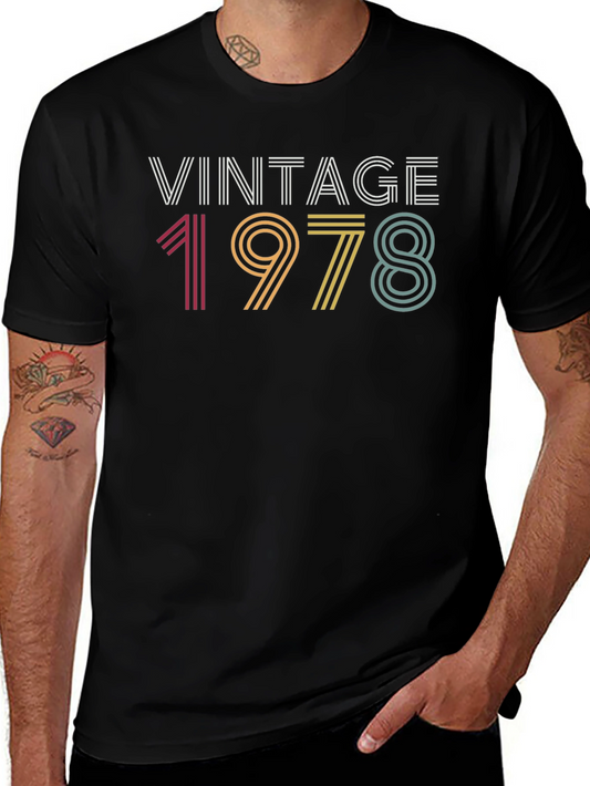 Vintage 1978 Graphic Tee - Retro Birthday T-Shirt