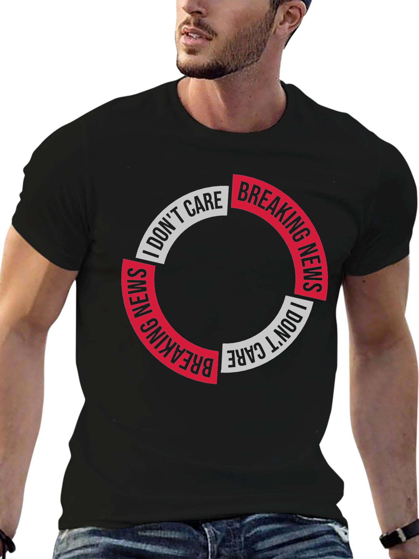 Breaking News I Dont Care Graphic Tee