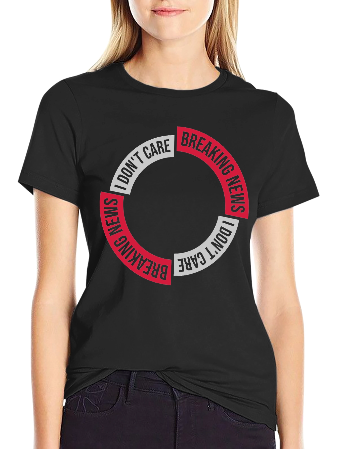Breaking News I Dont Care Graphic Tee