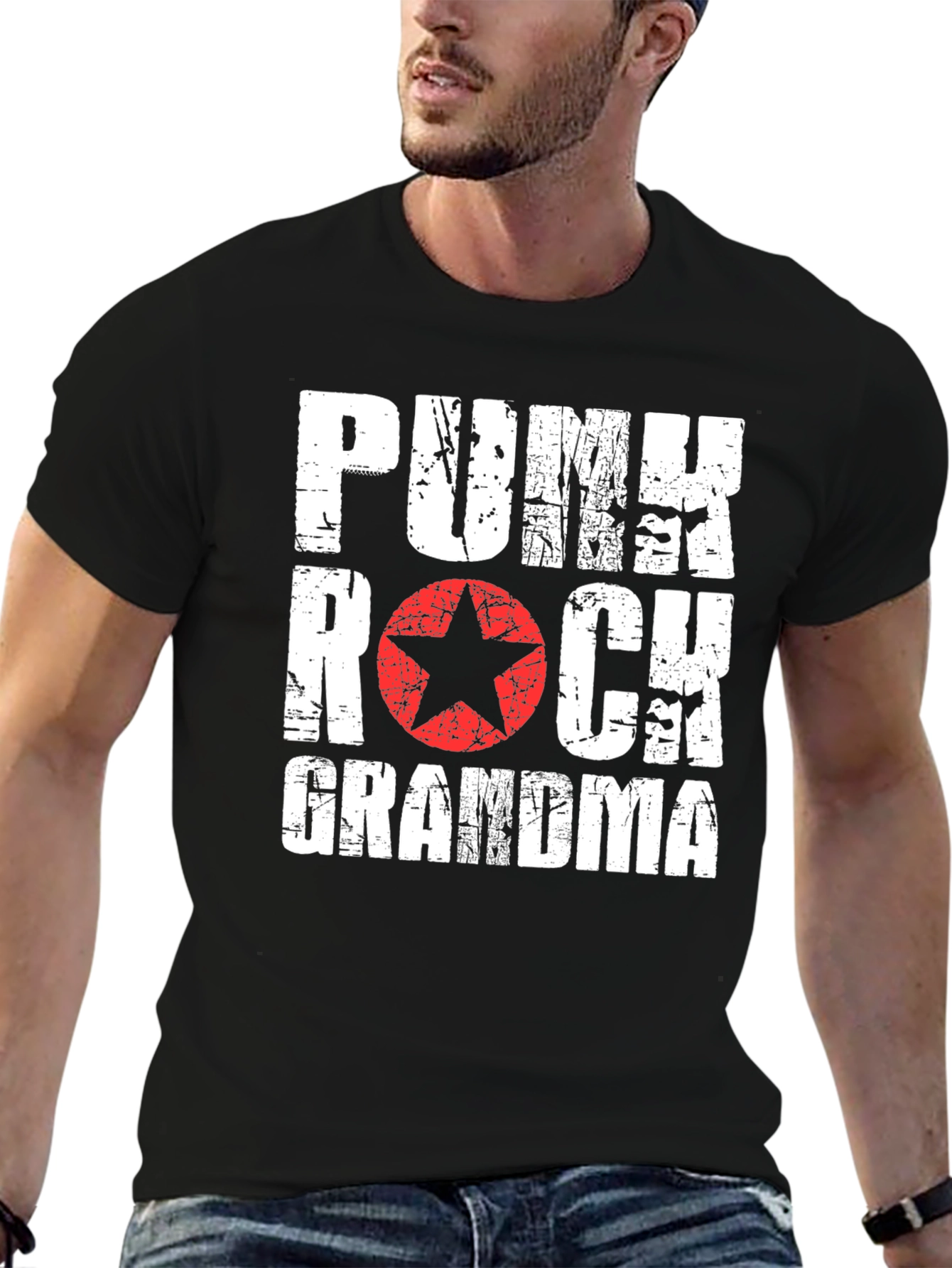 Punk Rock Grandma T-Shirt - Edgy Graphic Tee