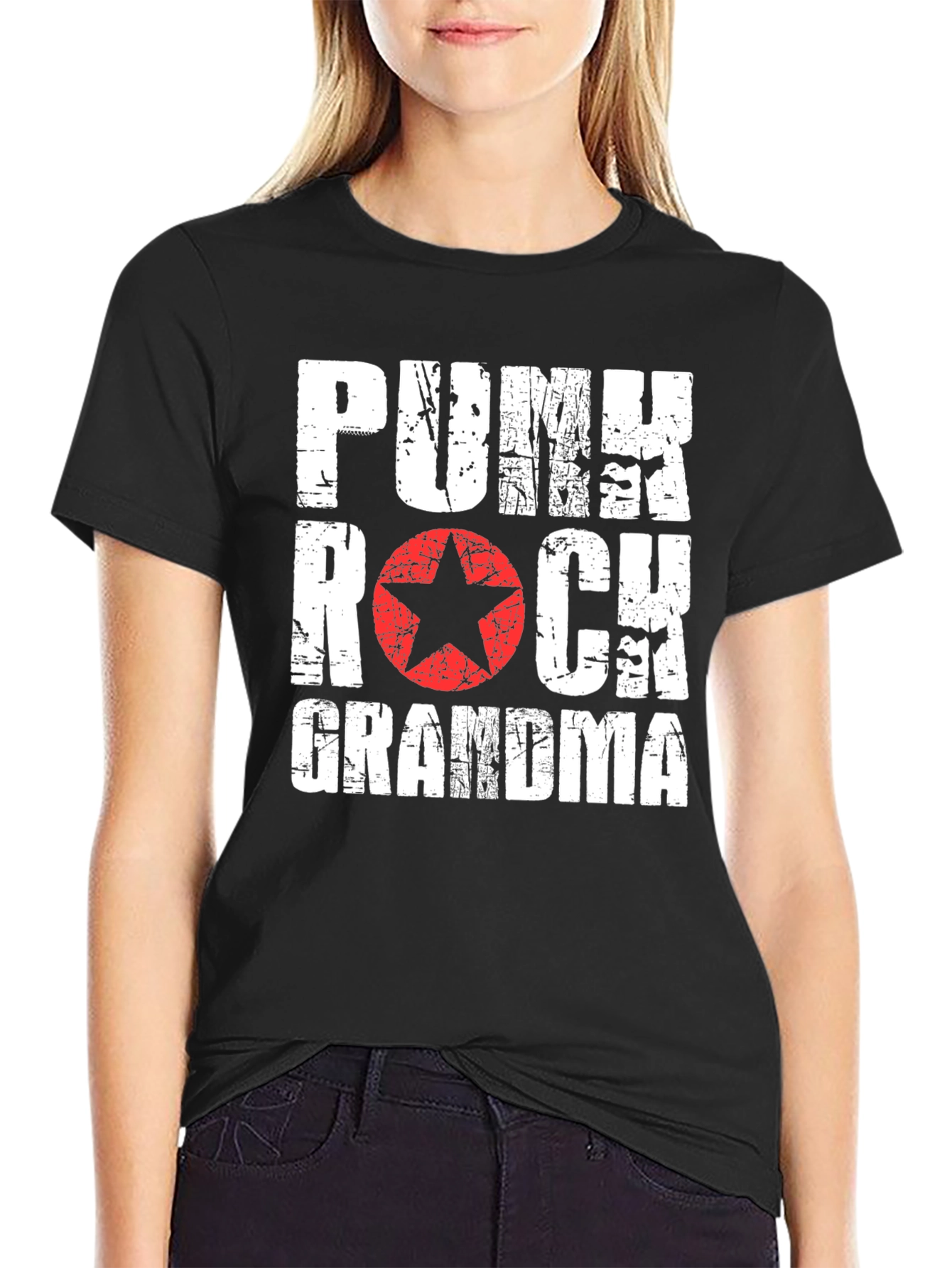 Punk Rock Grandma T-Shirt - Edgy Graphic Tee