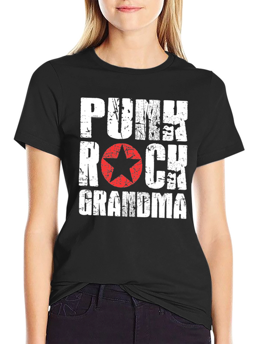 Punk Rock Grandma T-Shirt - Edgy Graphic Tee