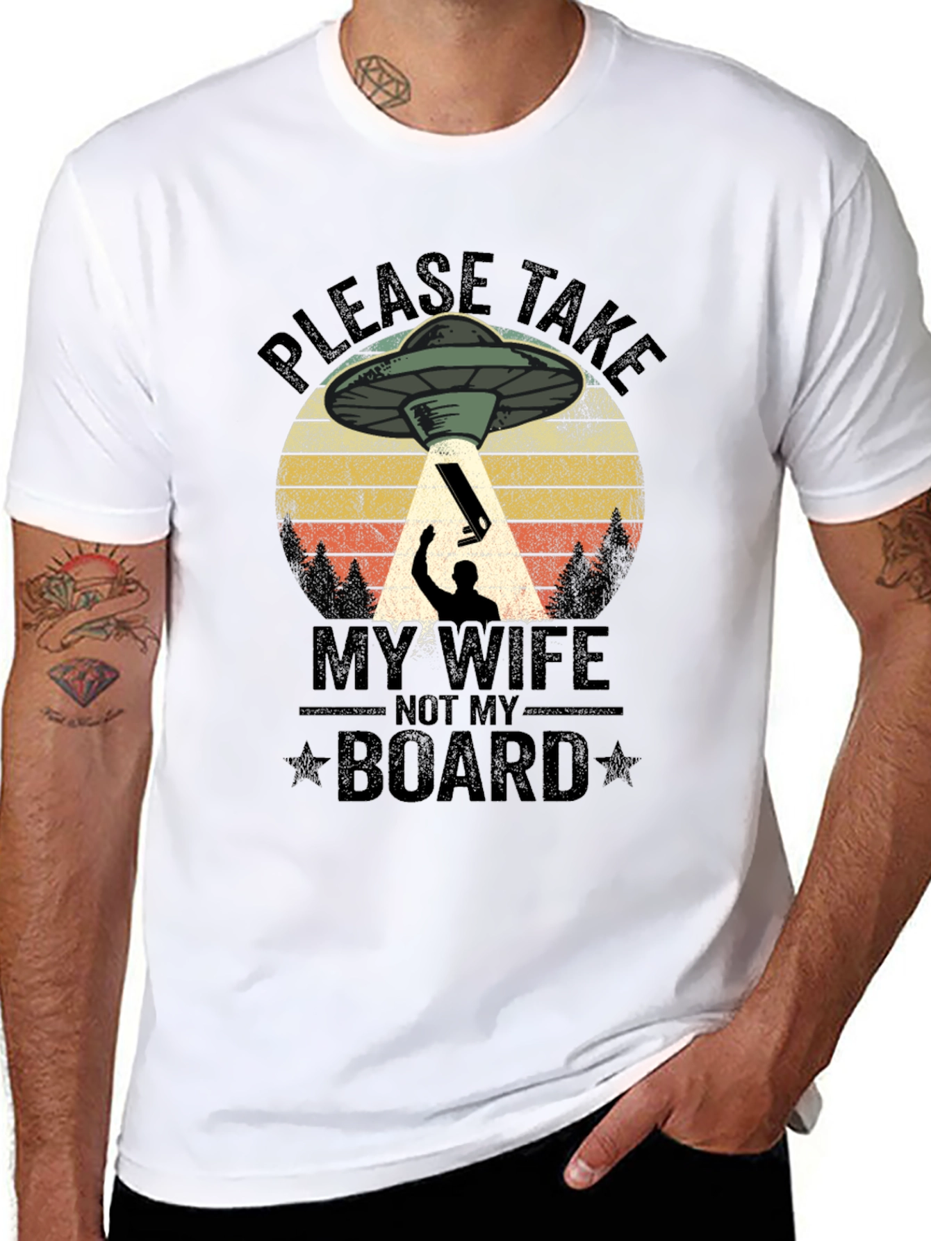 Funny Alien Abduction Graphic T-Shirt