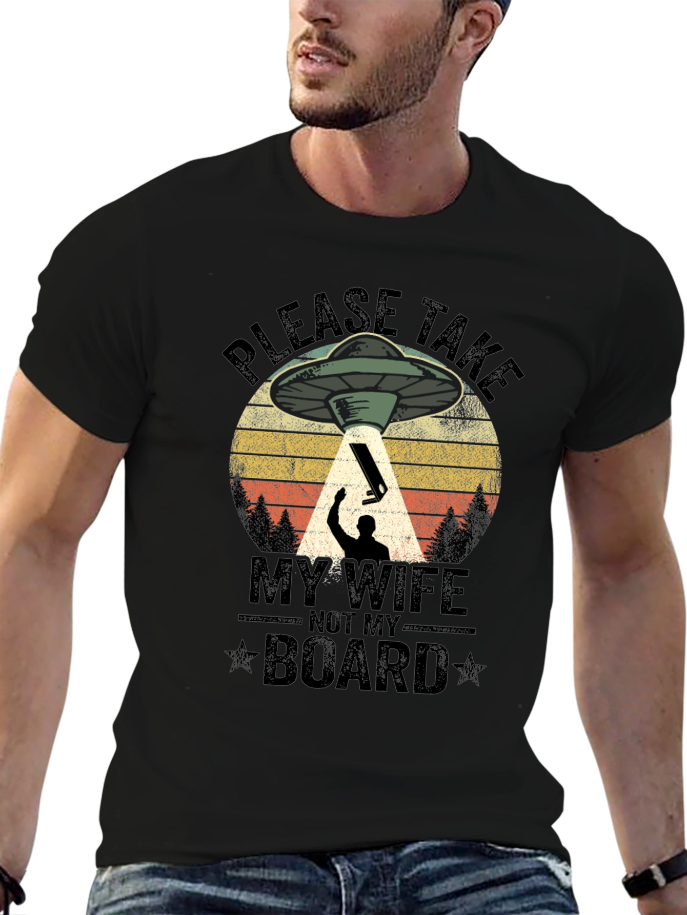 Funny Alien Abduction Graphic T-Shirt