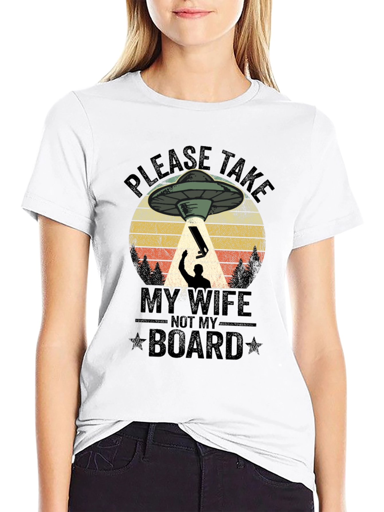 Funny Alien Abduction Graphic T-Shirt
