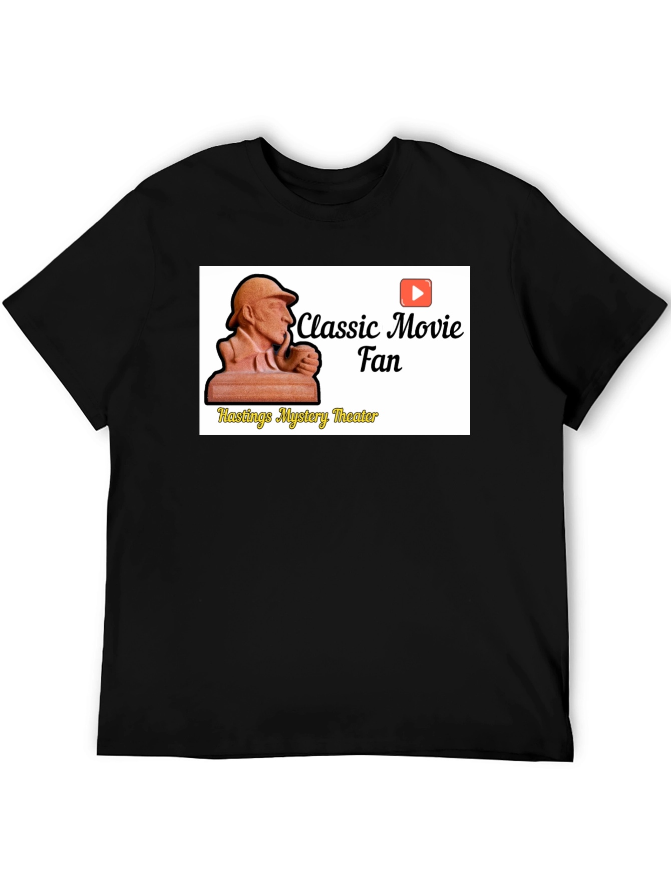 Classic Movie Fan Black T-Shirt