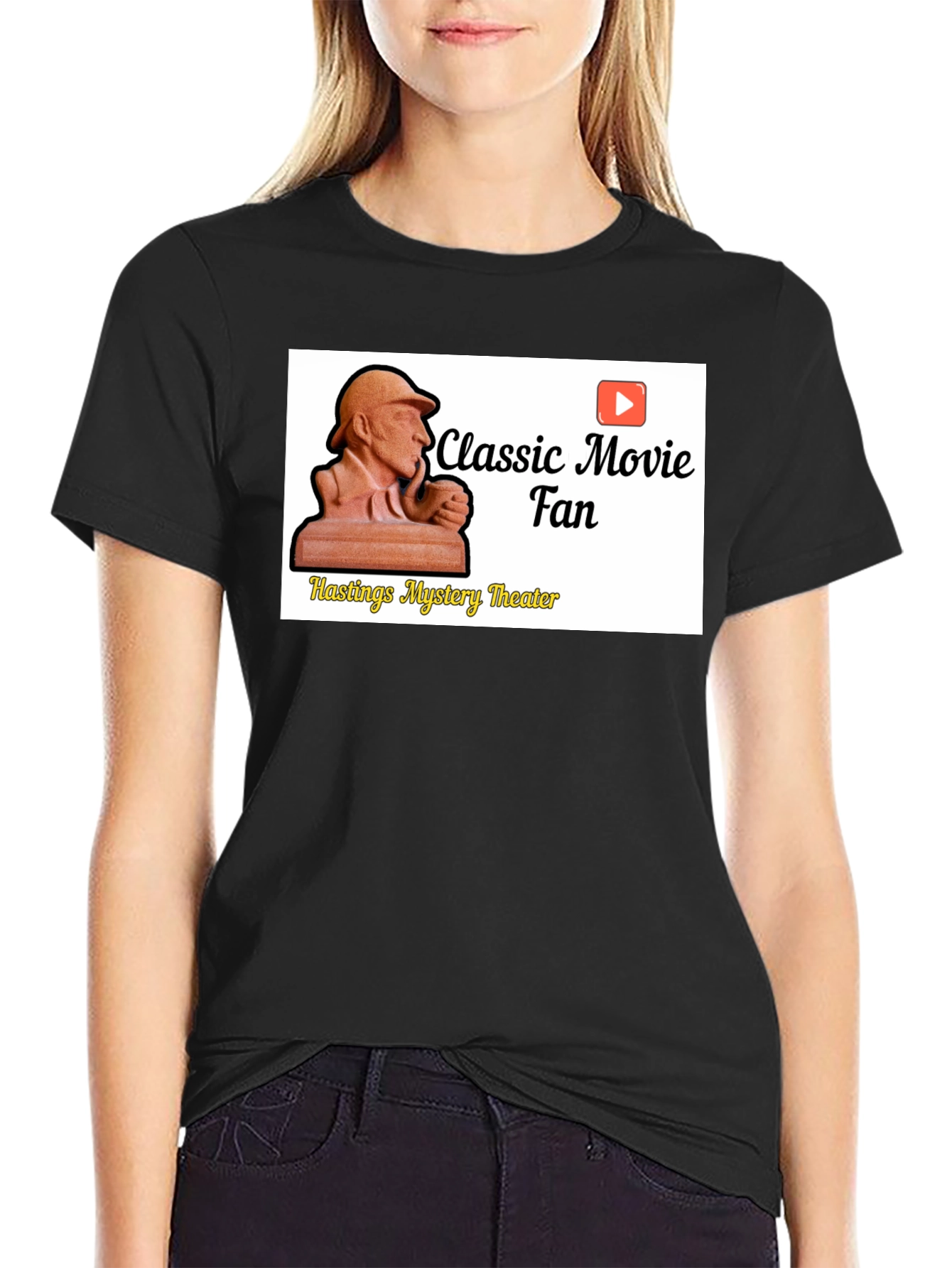 Classic Movie Fan Black T-Shirt
