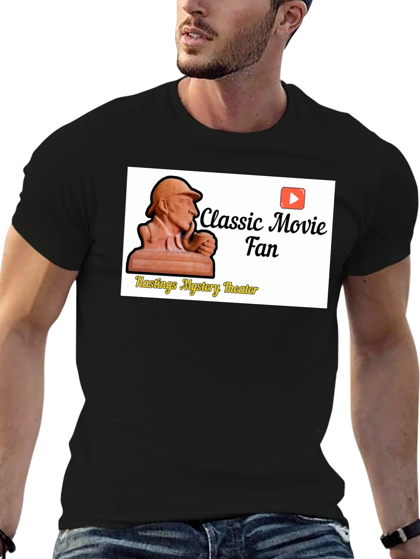 Classic Movie Fan Black T-Shirt