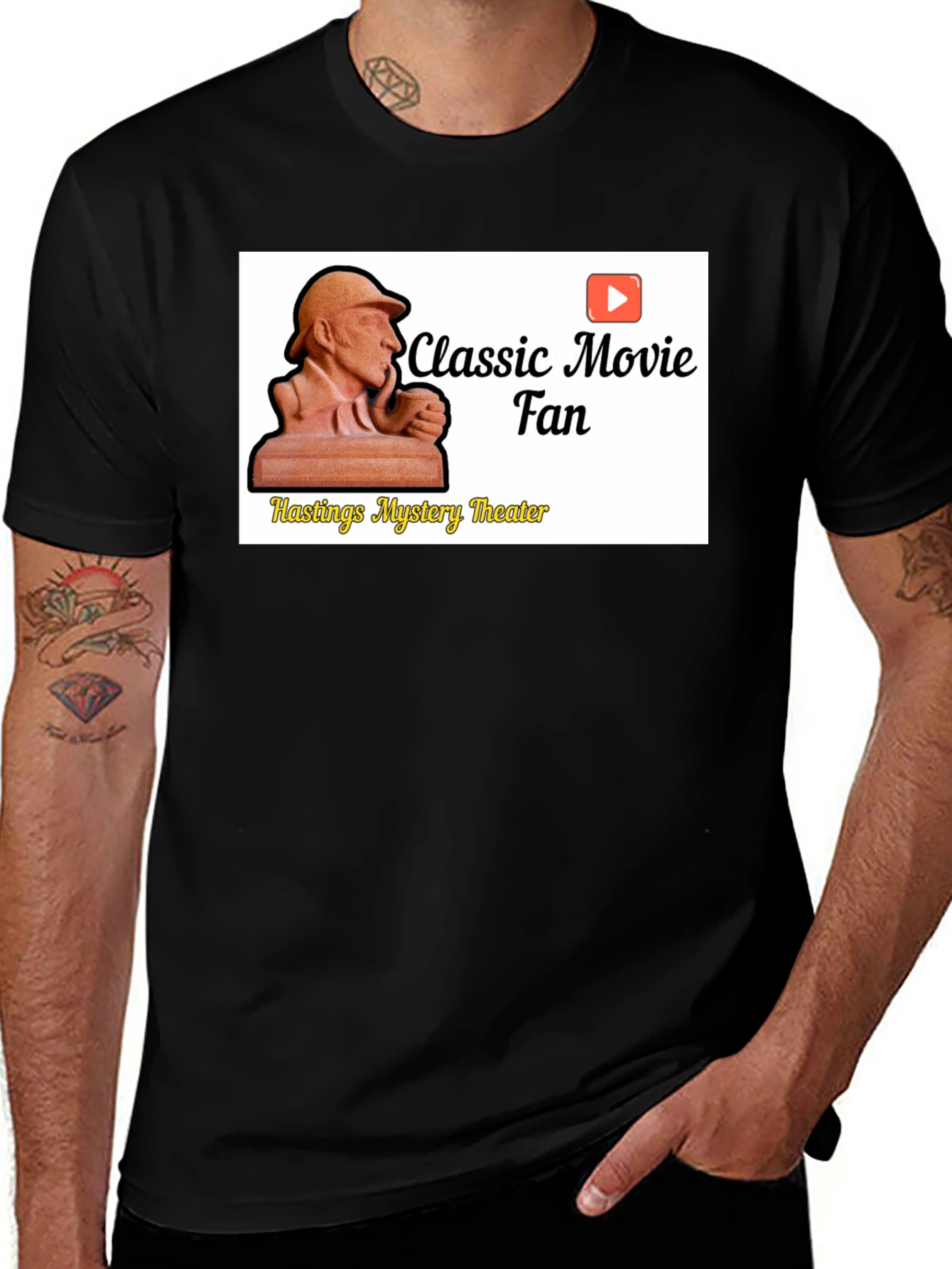 Classic Movie Fan Black T-Shirt