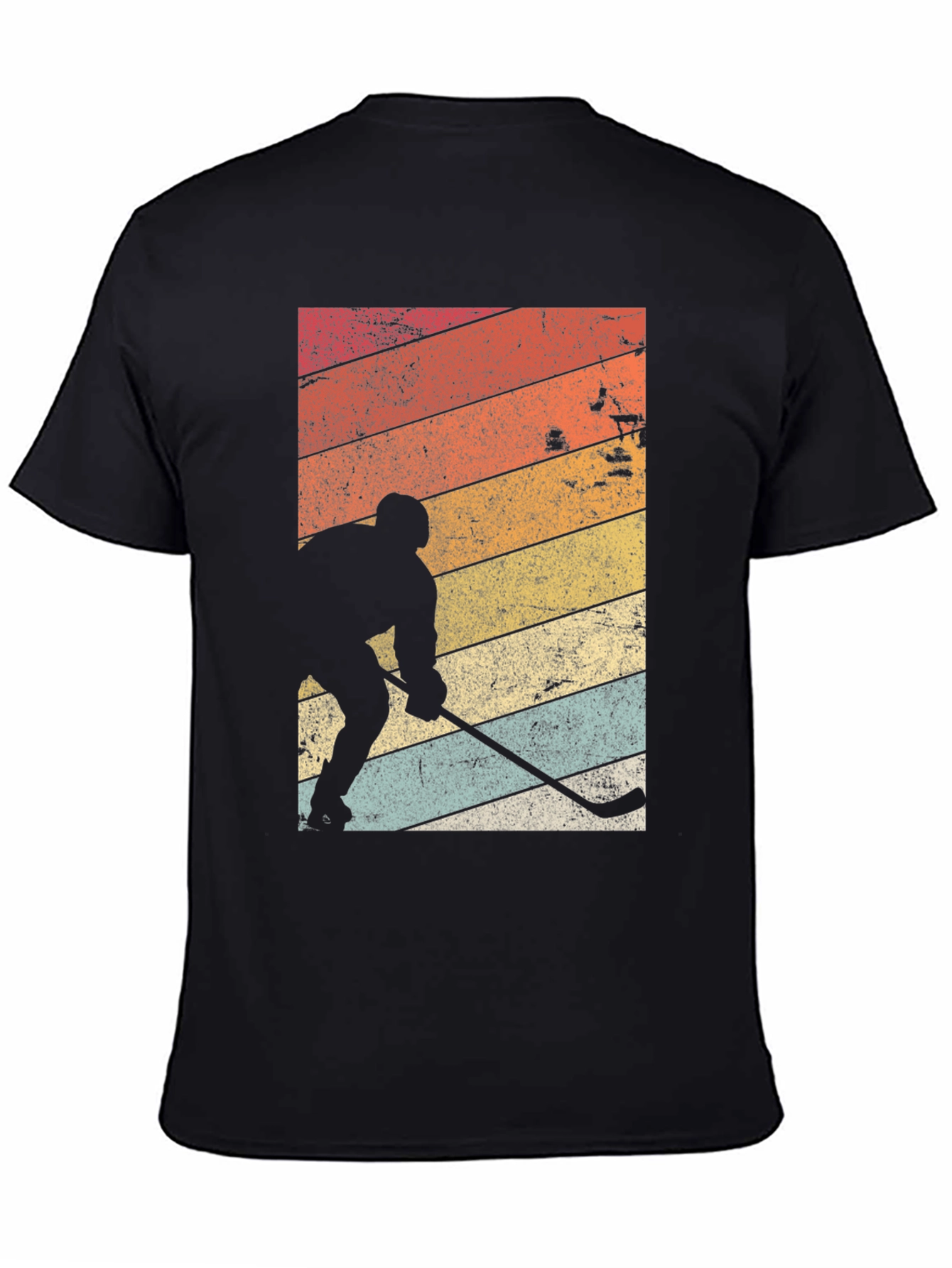Retro Hockey Player Graphic T-Shirt