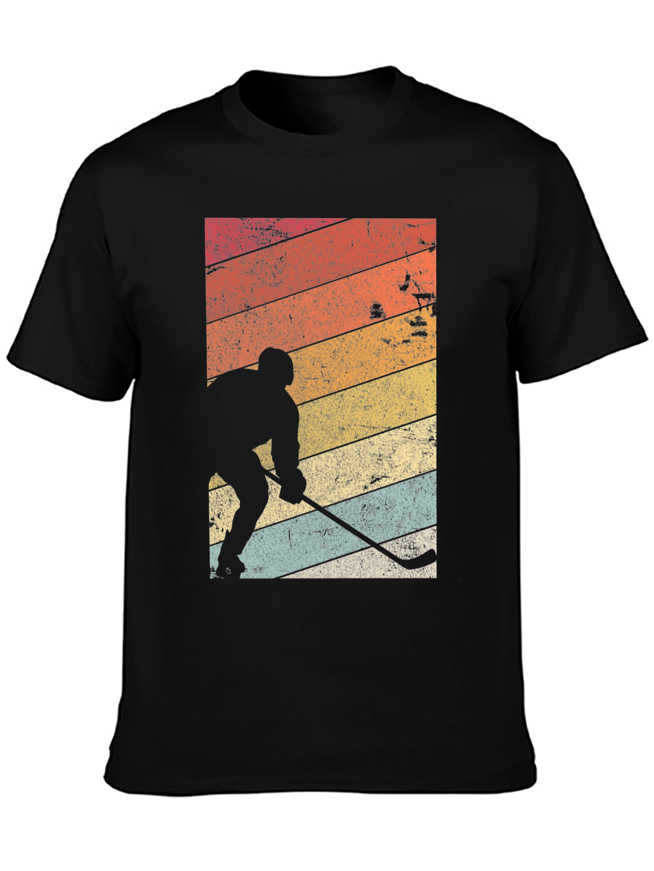Retro Hockey Player Graphic T-Shirt