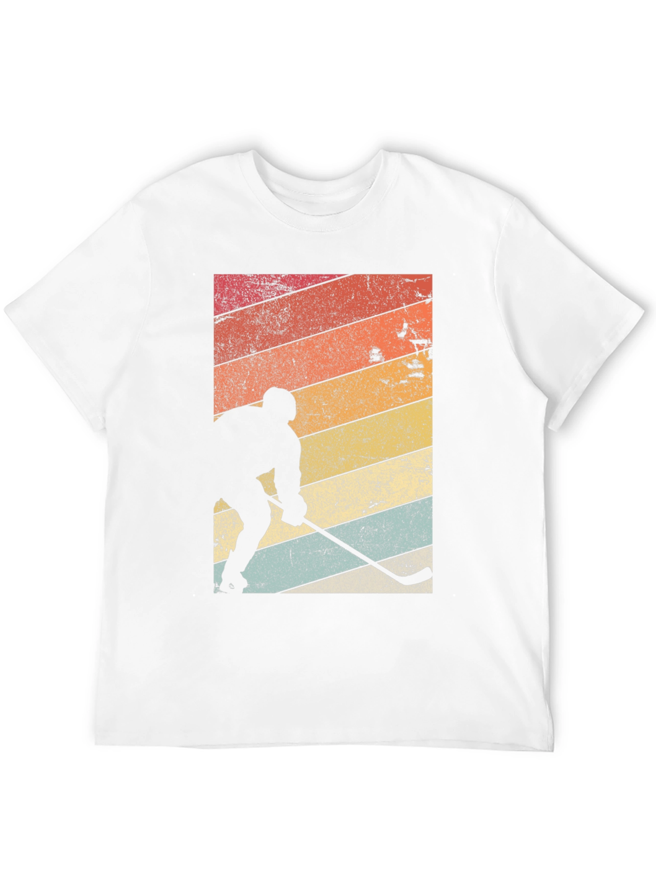Retro Hockey Player Graphic T-Shirt