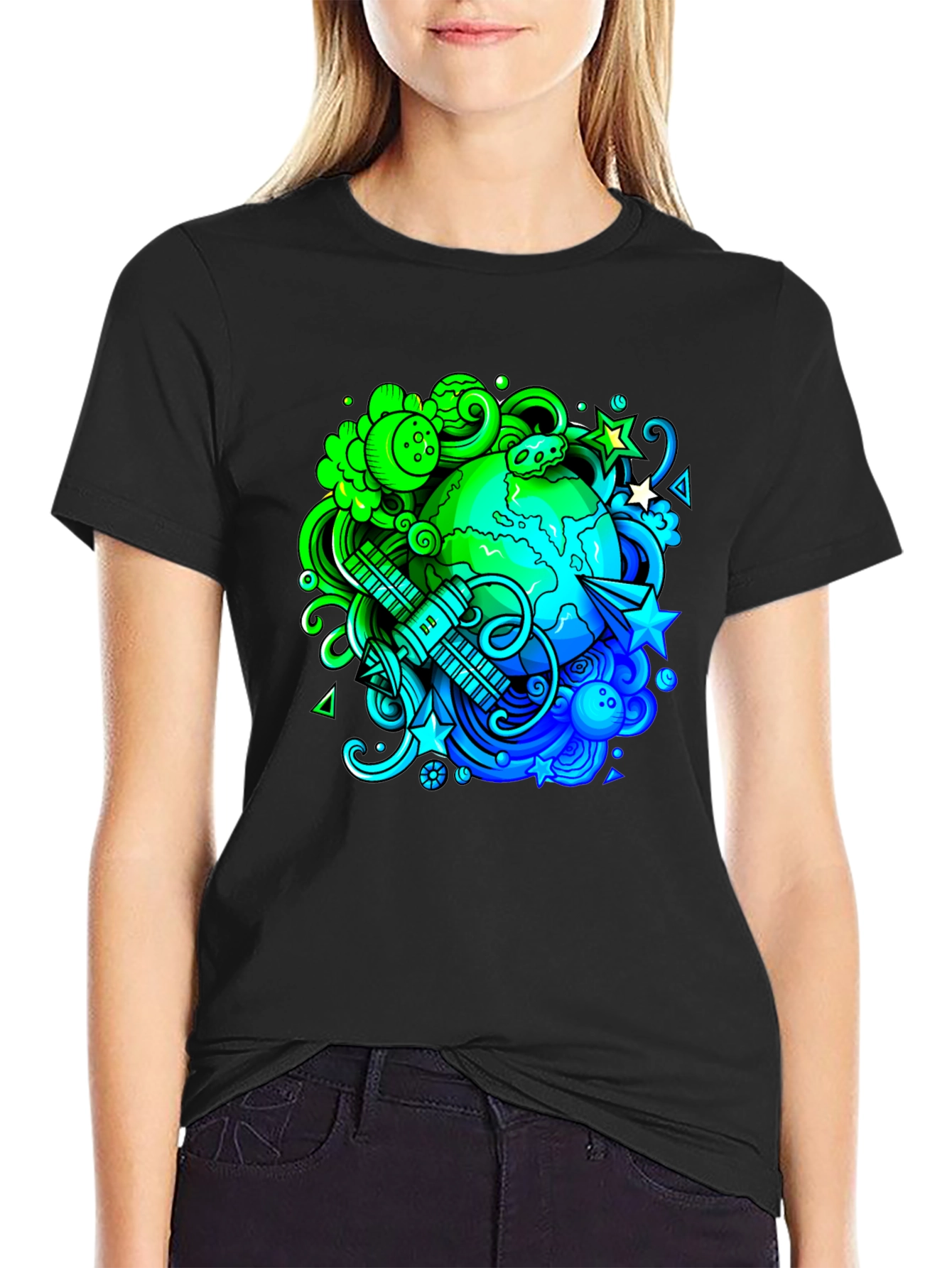 Eco Earth Graphic Black T-Shirt