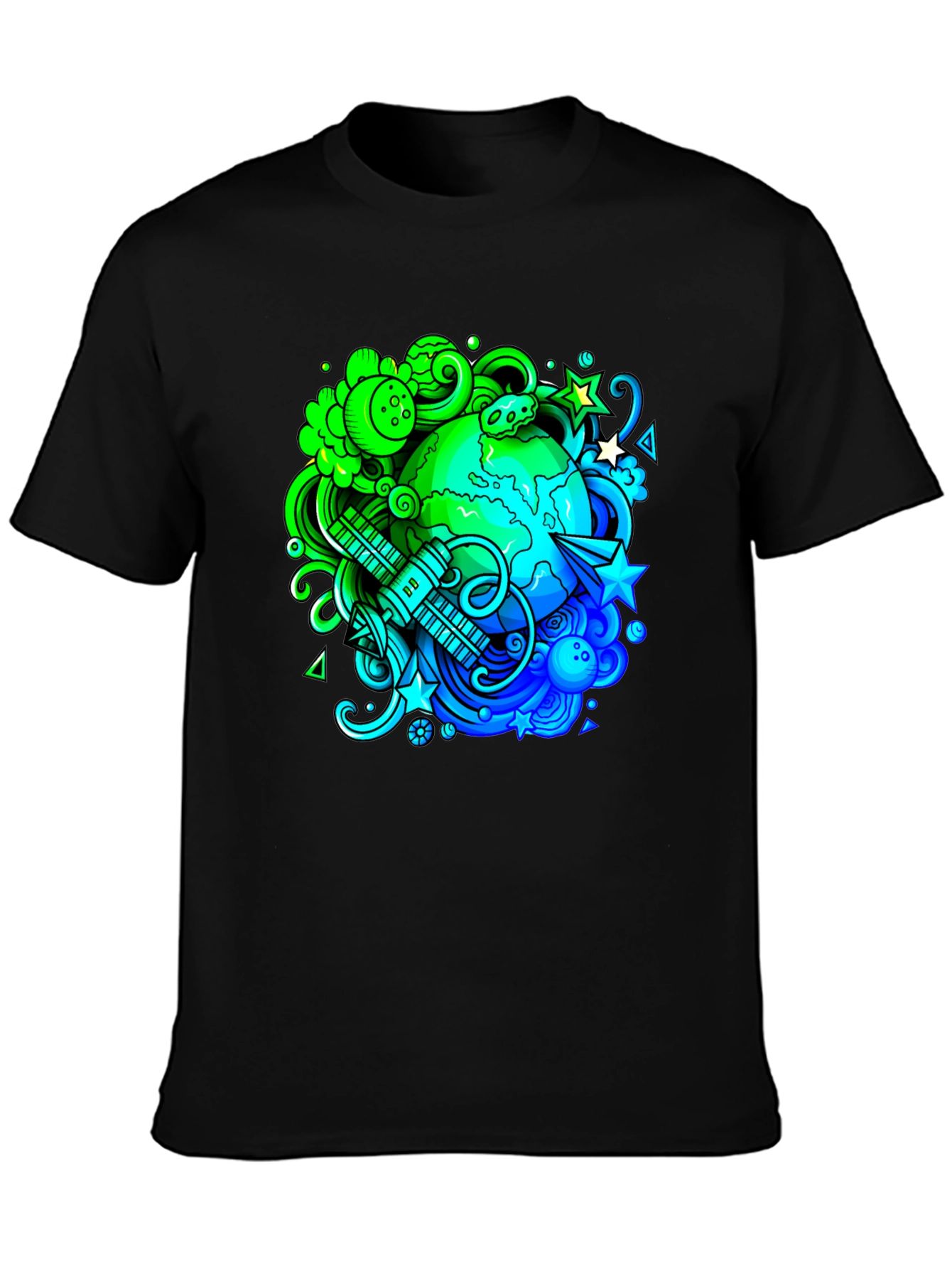Eco Earth Graphic Black T-Shirt