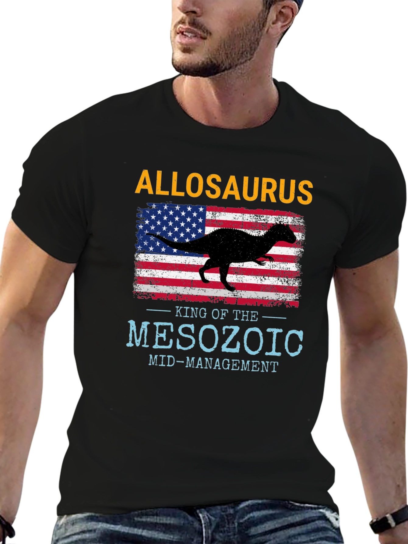 Allosaurus King T-Shirt - Mesozoic Mid-Management