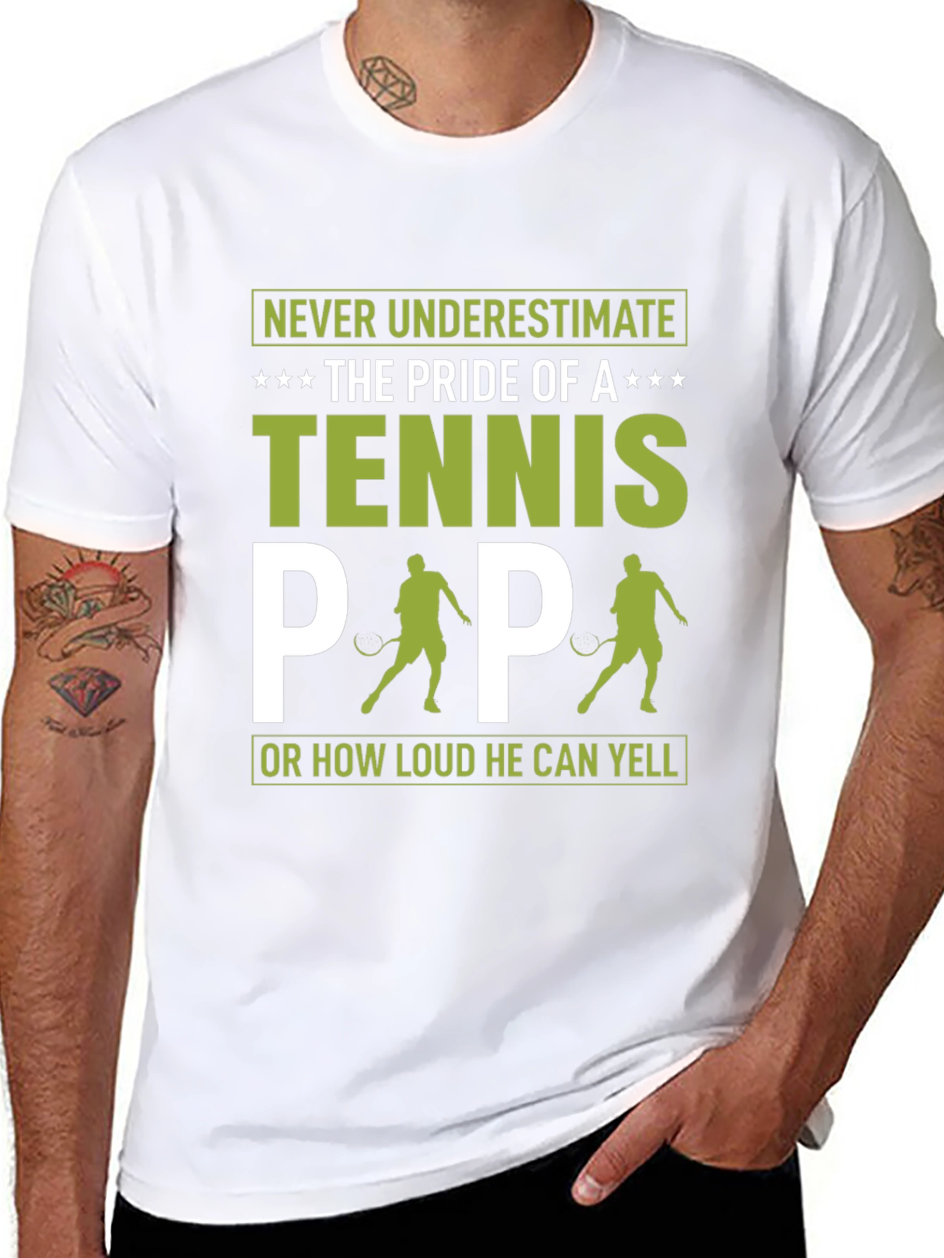 Tennis Papa T-Shirt - Pride of a Tennis Dad
