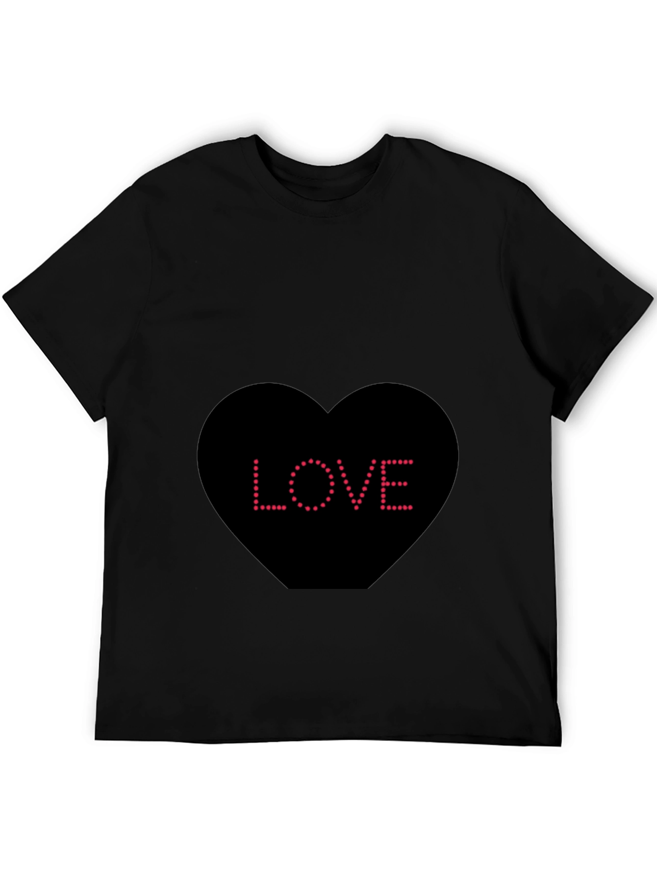Love Heart Dot T-Shirt - Black