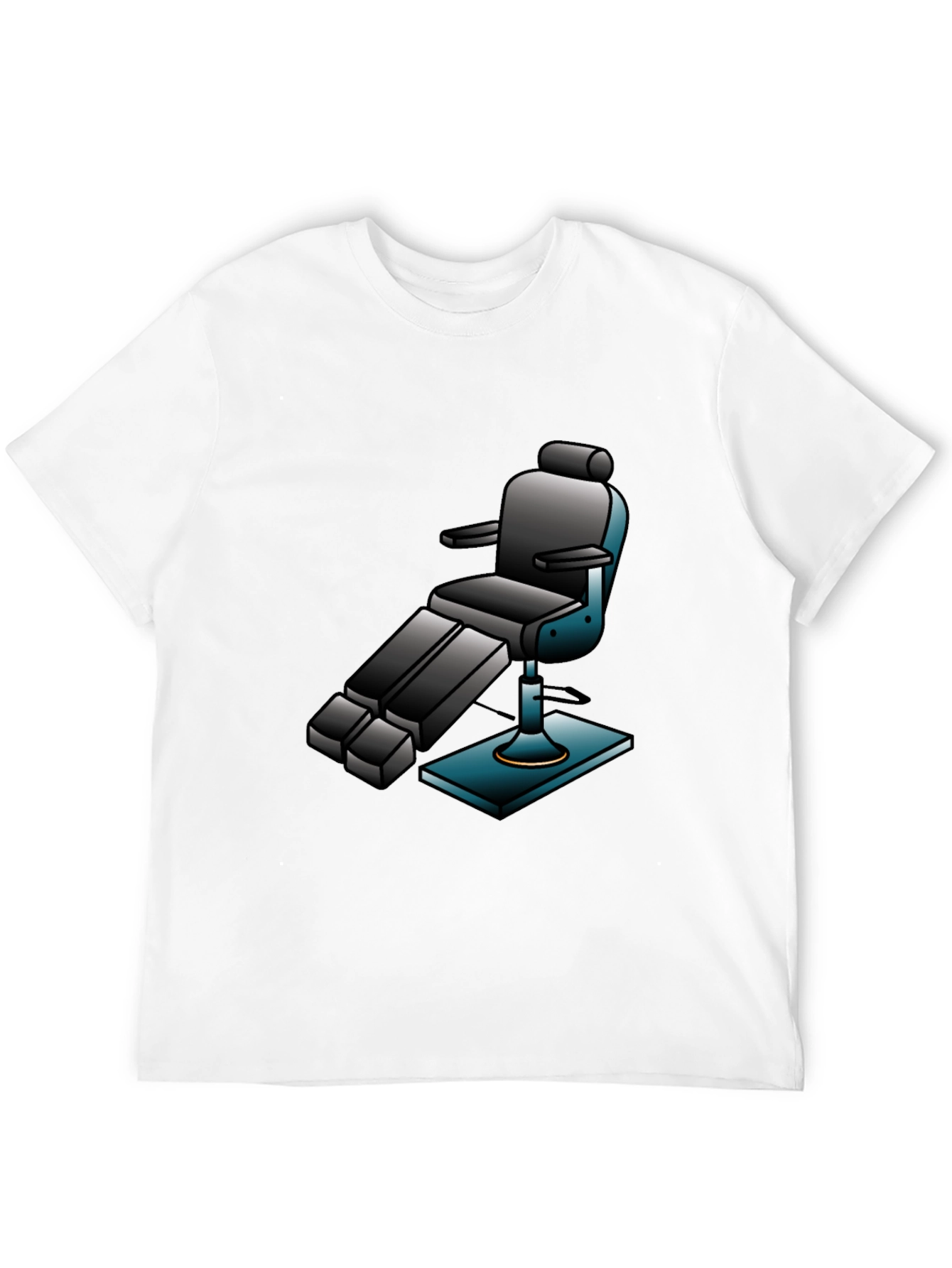 Retro Barber Chair Graphic Tee - Cool & Comfy