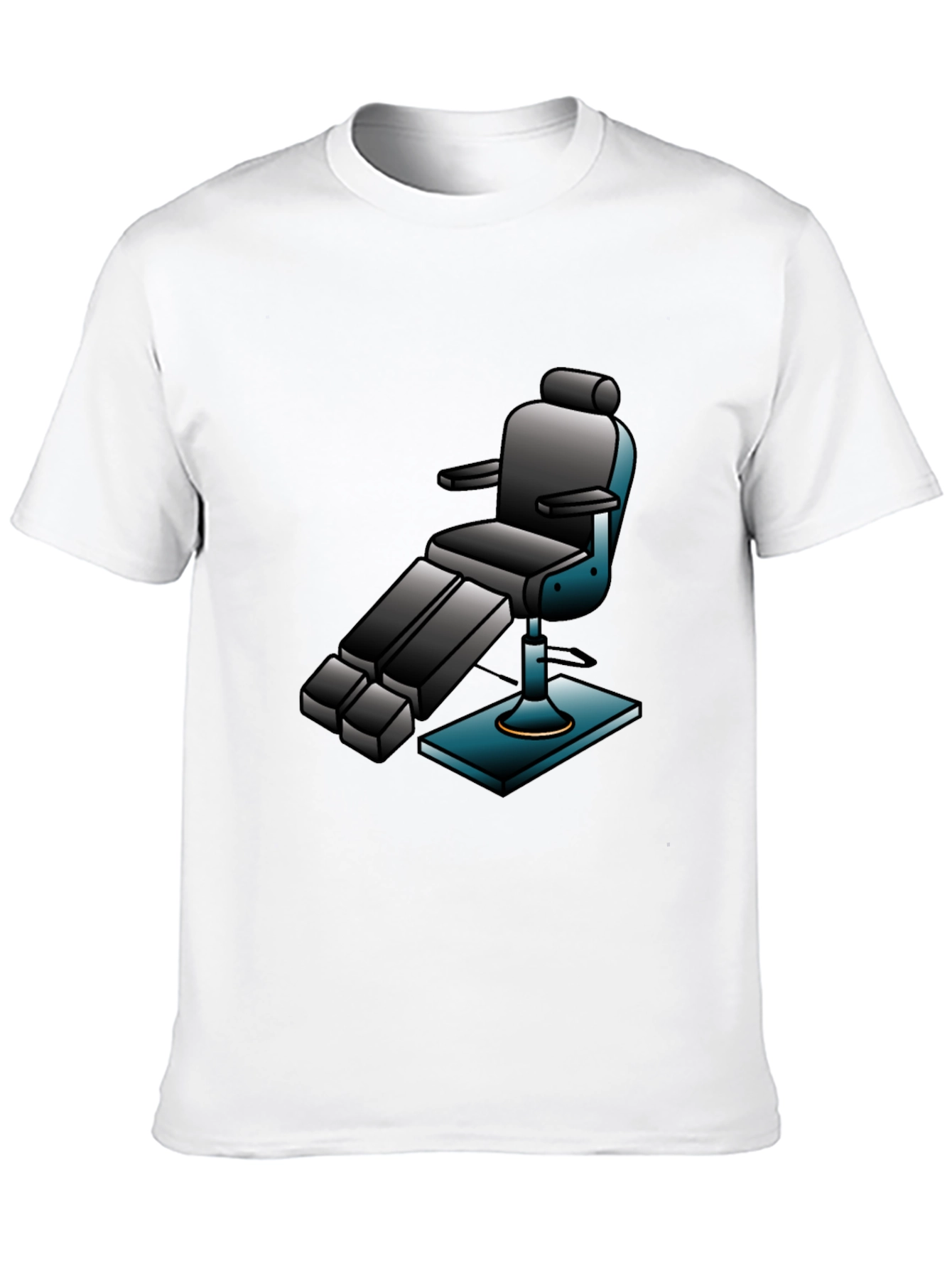 Retro Barber Chair Graphic Tee - Cool & Comfy