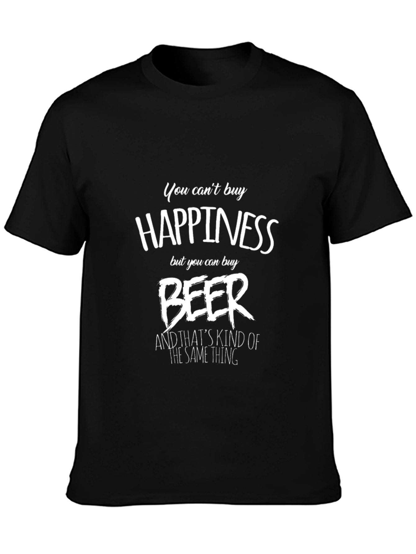Humorous Beer Happiness Graphic Tee