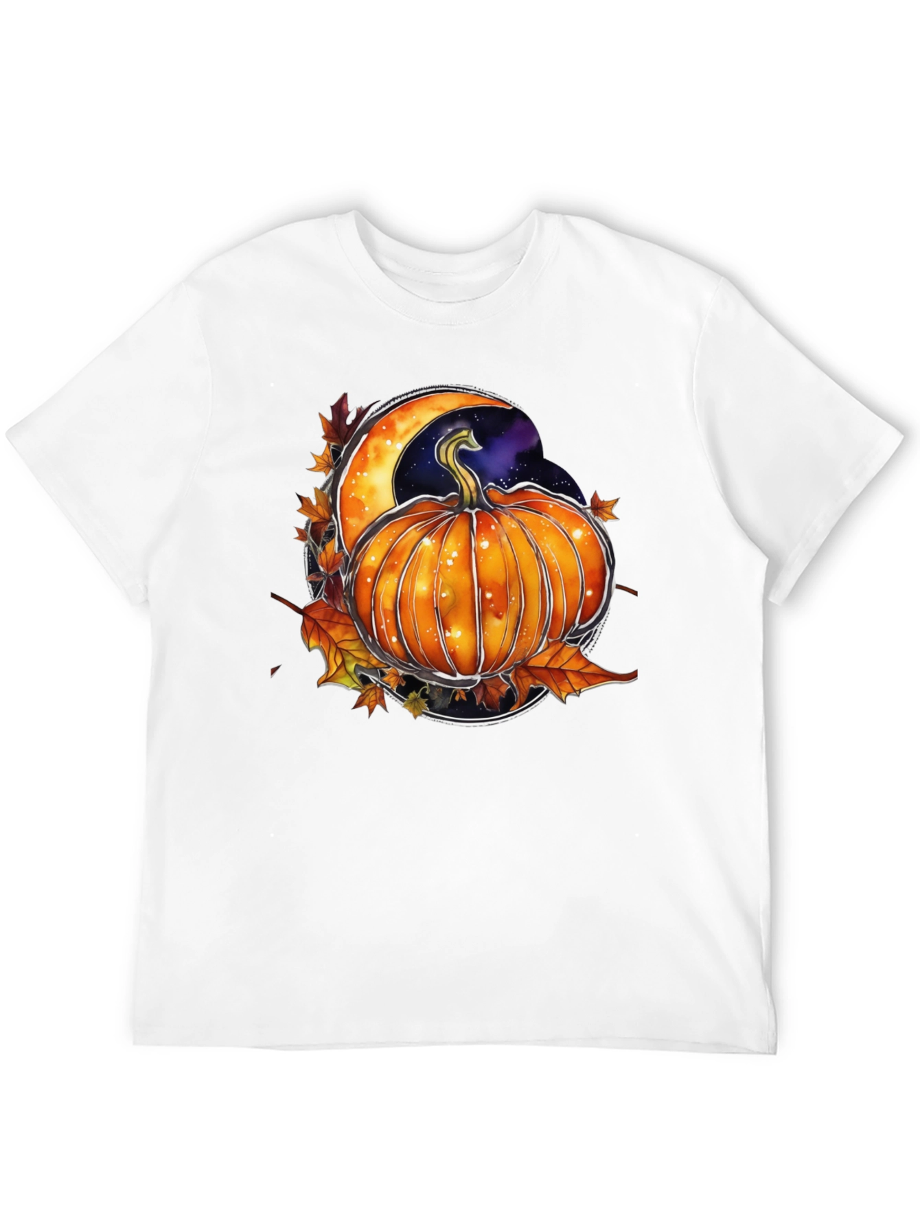 Autumn Pumpkin Moon Graphic Tee