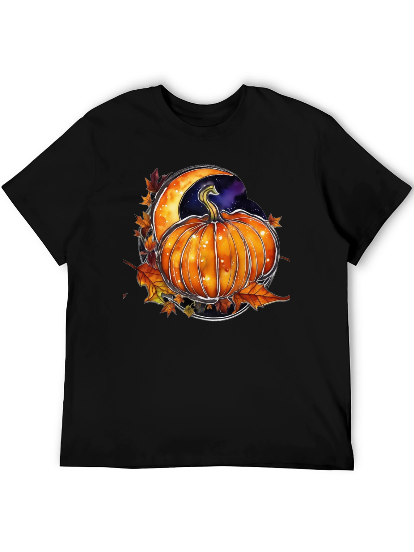 Autumn Pumpkin Moon Graphic Tee