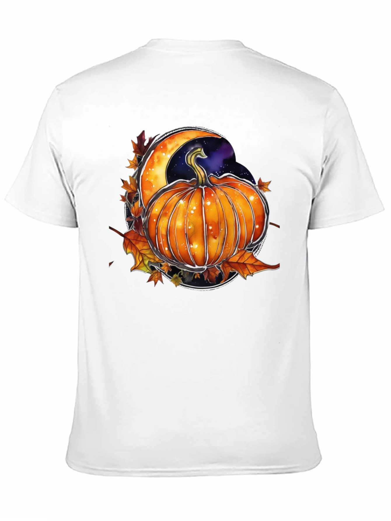 Autumn Pumpkin Moon Graphic Tee