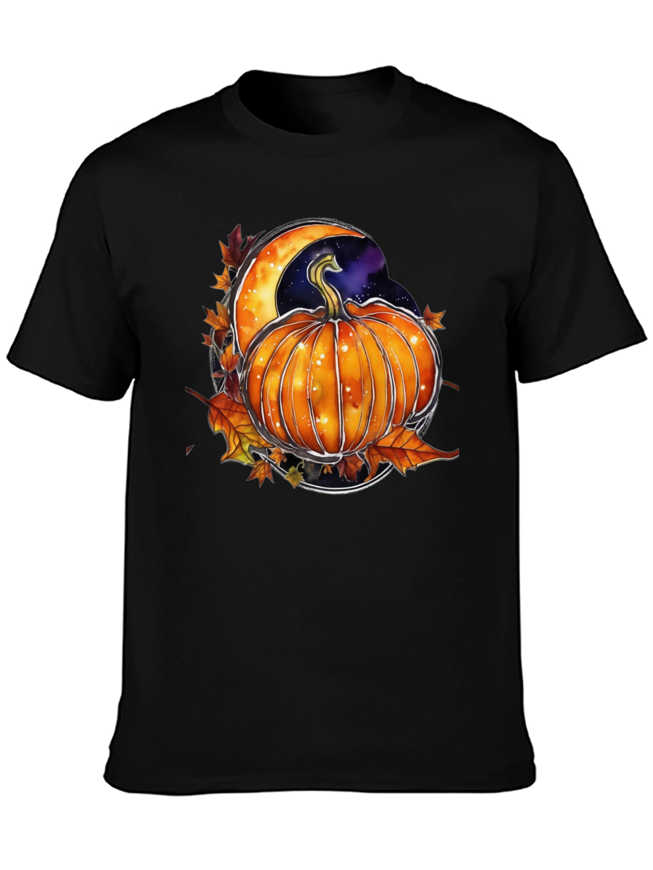 Autumn Pumpkin Moon Graphic Tee